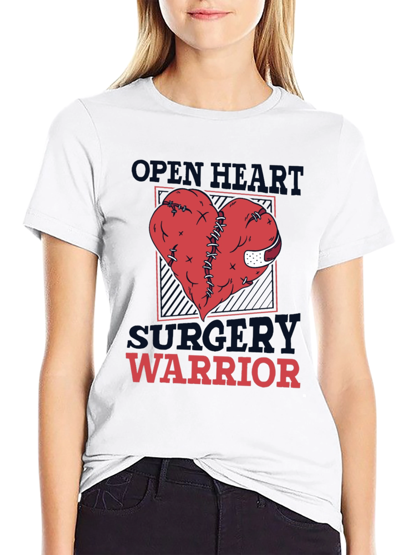 Open Heart Surgery Warrior Graphic T-Shirt