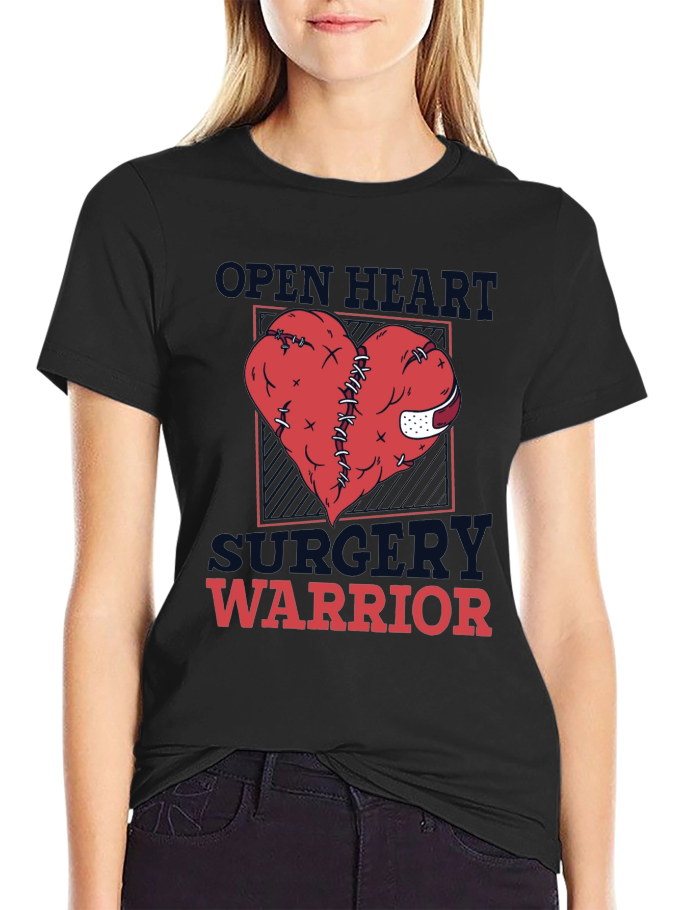 Open Heart Surgery Warrior Graphic T-Shirt