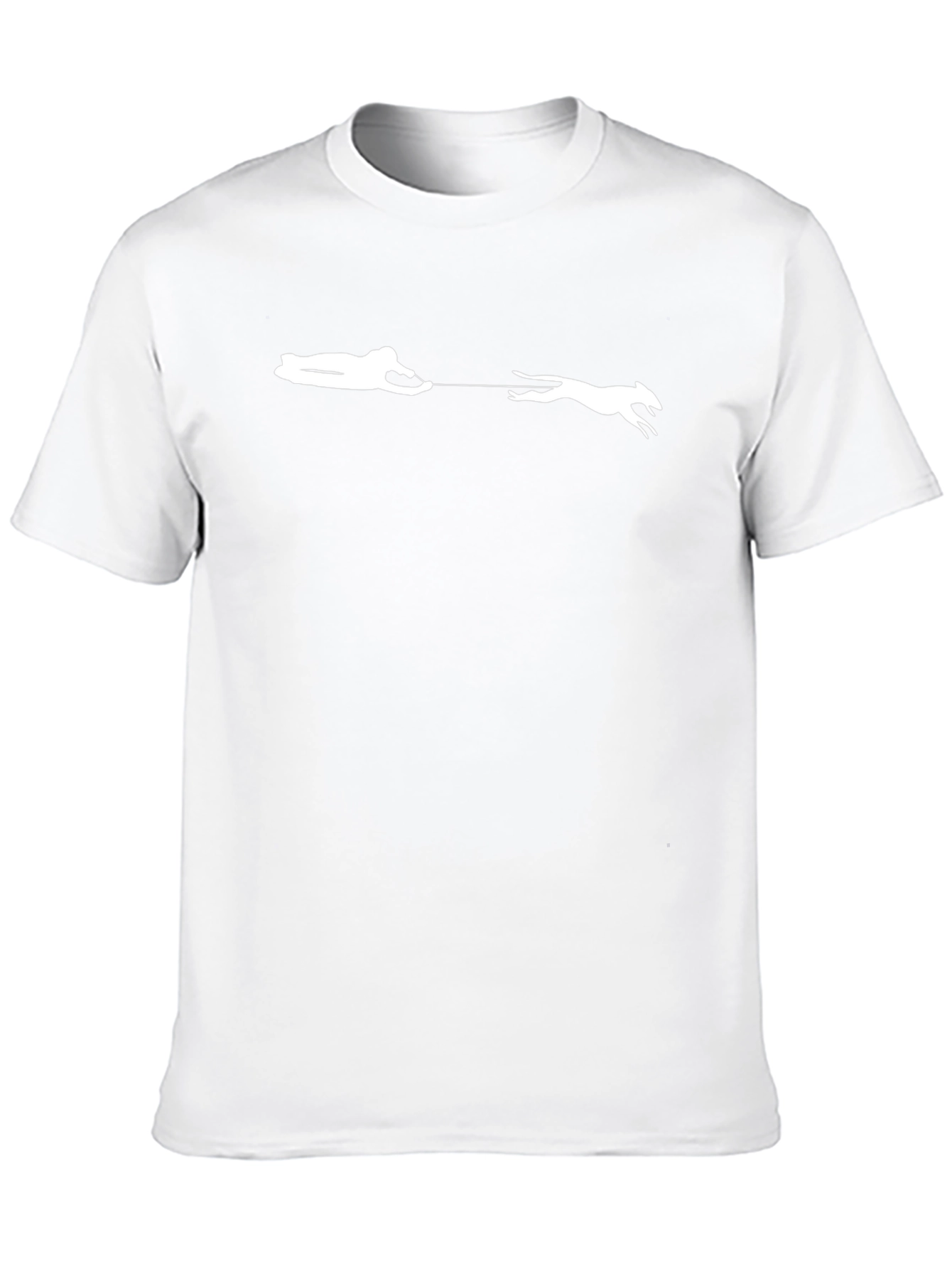 Mans Black T-Shirt - Dog Walker Design