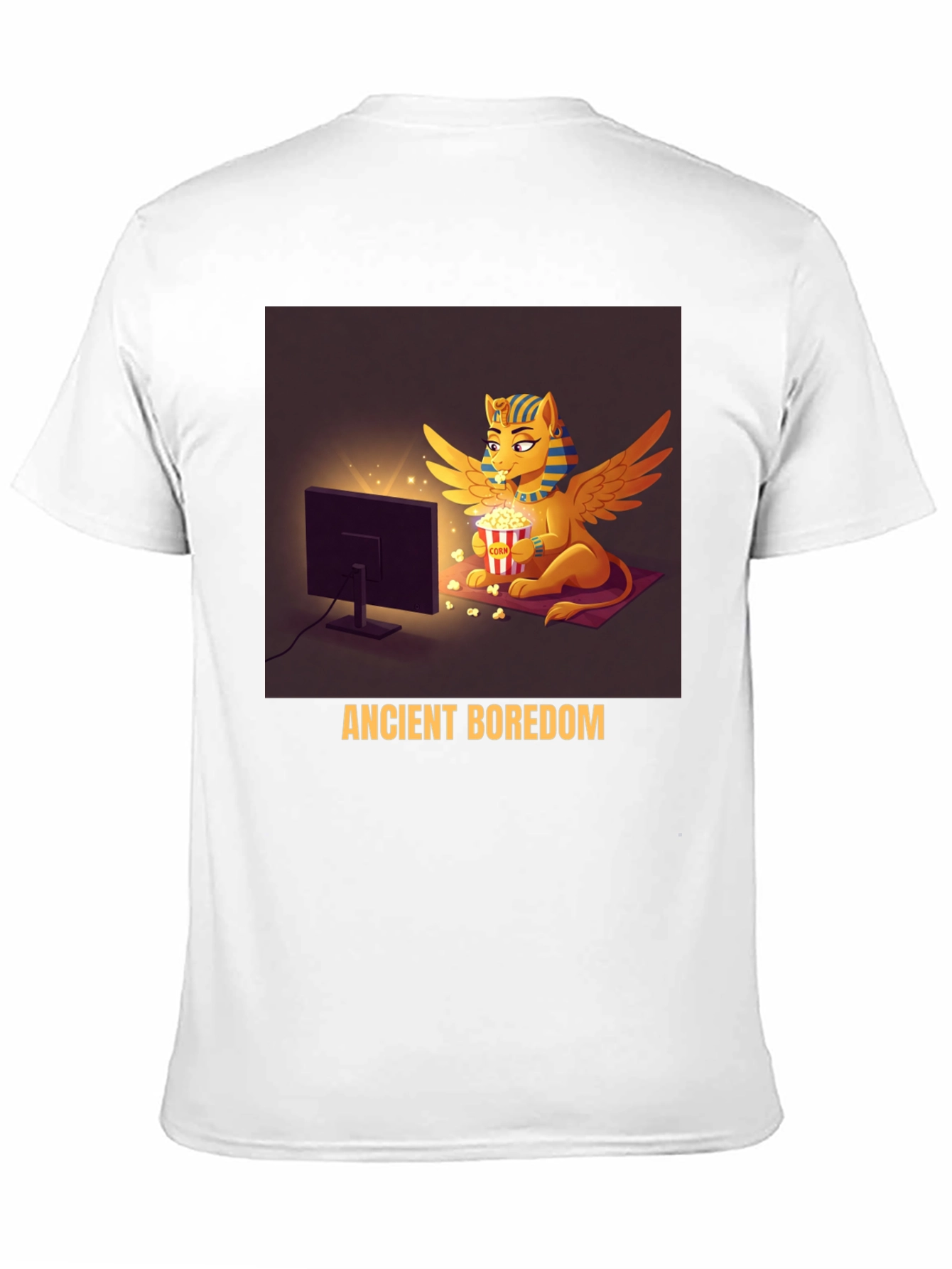 Ancient Boredom T-Shirt - Egyptian Sphinx Watching TV
