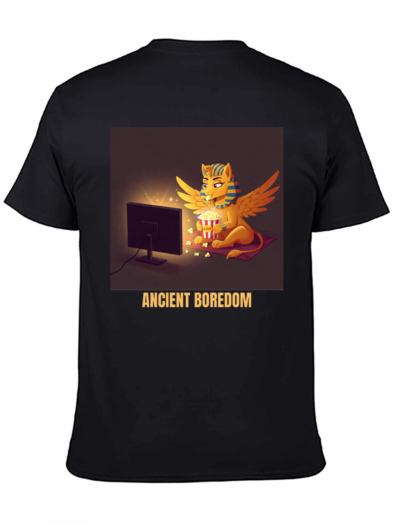 Ancient Boredom T-Shirt - Egyptian Sphinx Watching TV
