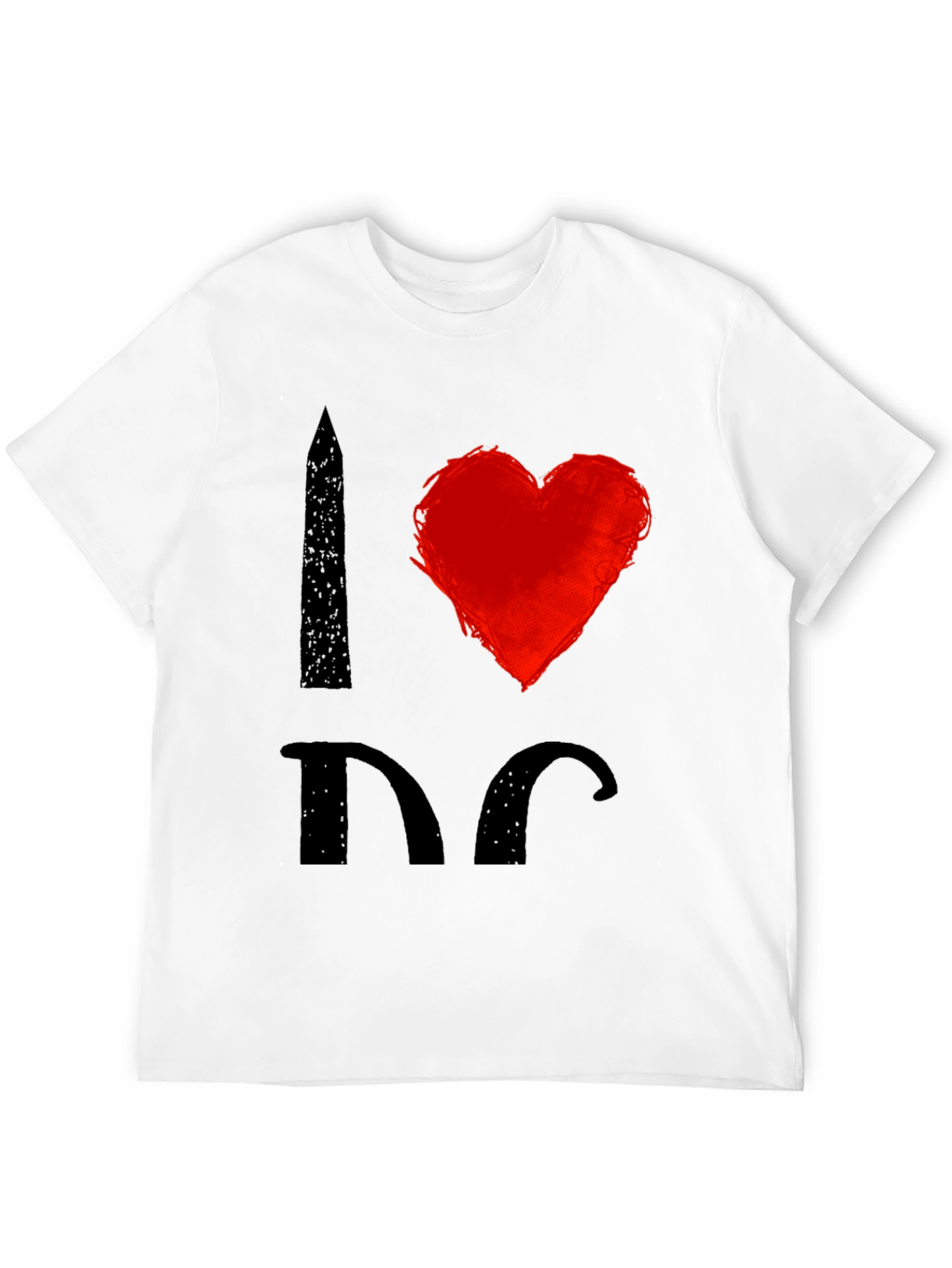 I Love DC T-Shirt Black Cotton Graphic Tee