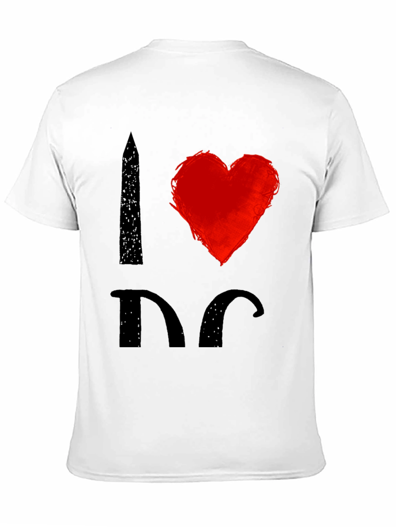 I Love DC T-Shirt Black Cotton Graphic Tee