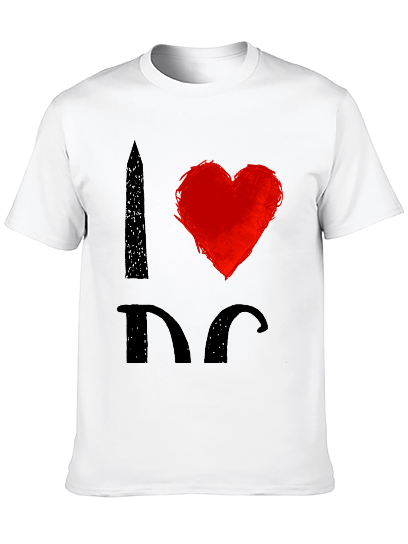 I Love DC T-Shirt Black Cotton Graphic Tee