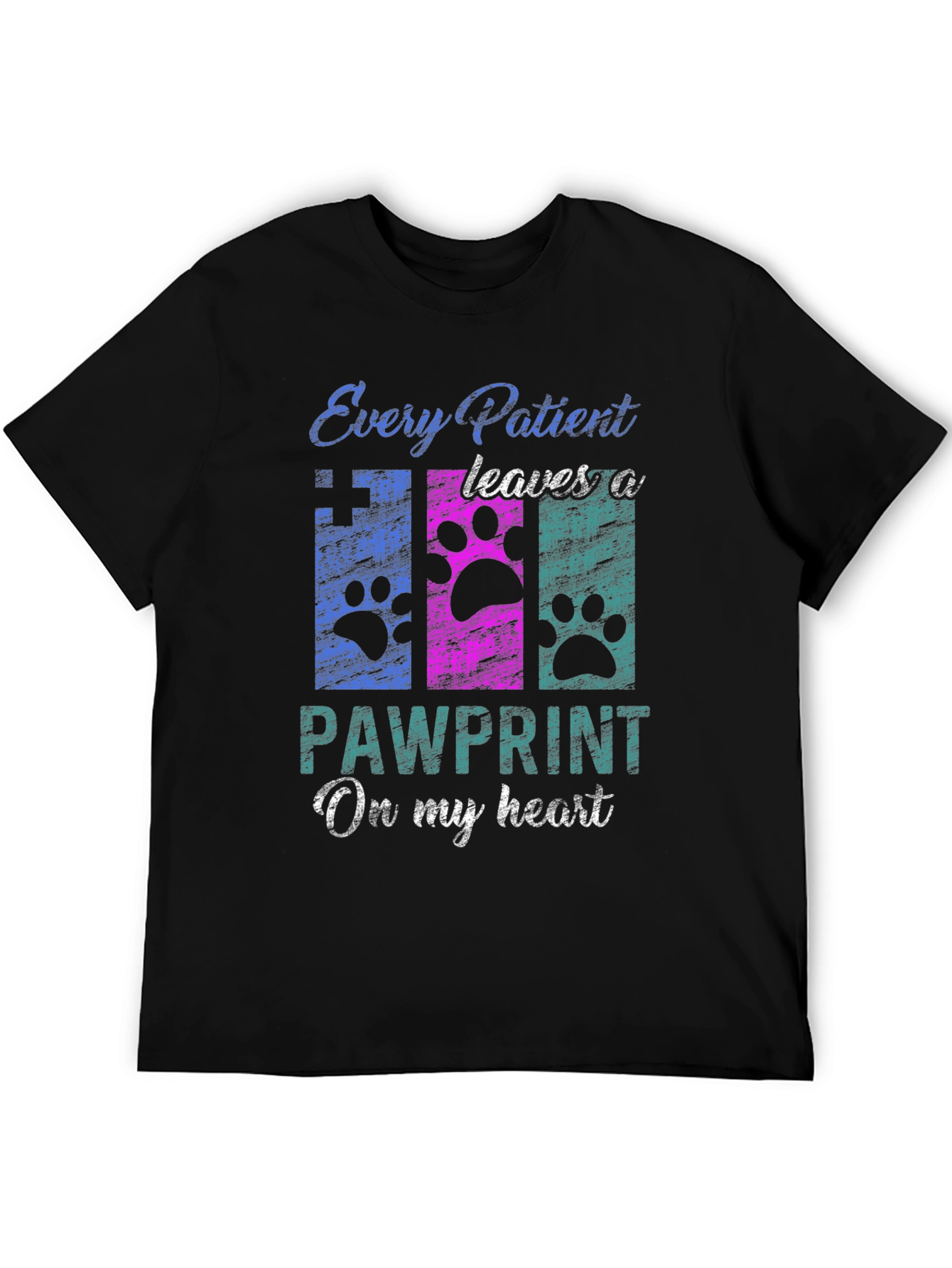 Pawprint Heart T-Shirt - Veterinary Love!