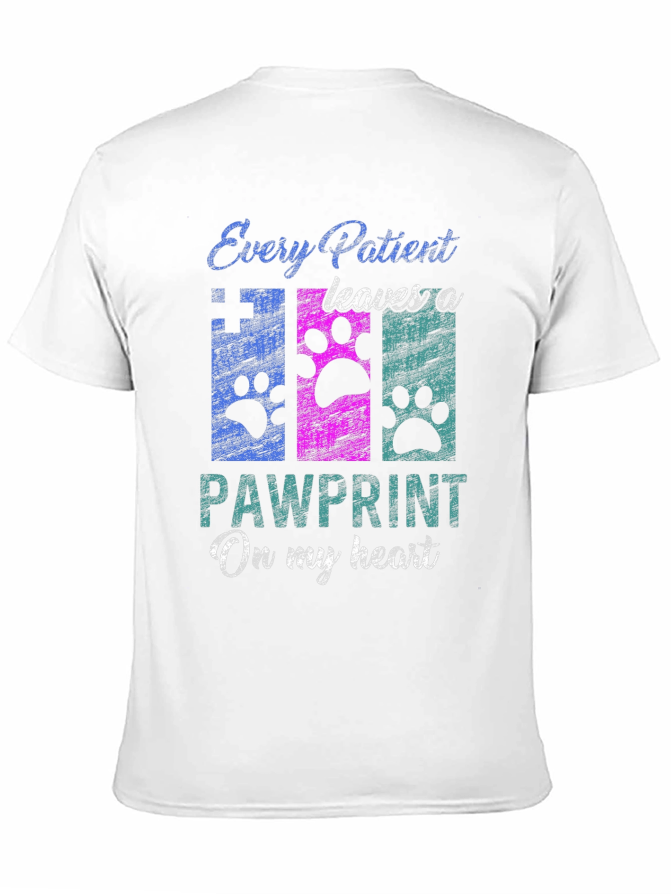 Pawprint Heart T-Shirt - Veterinary Love!