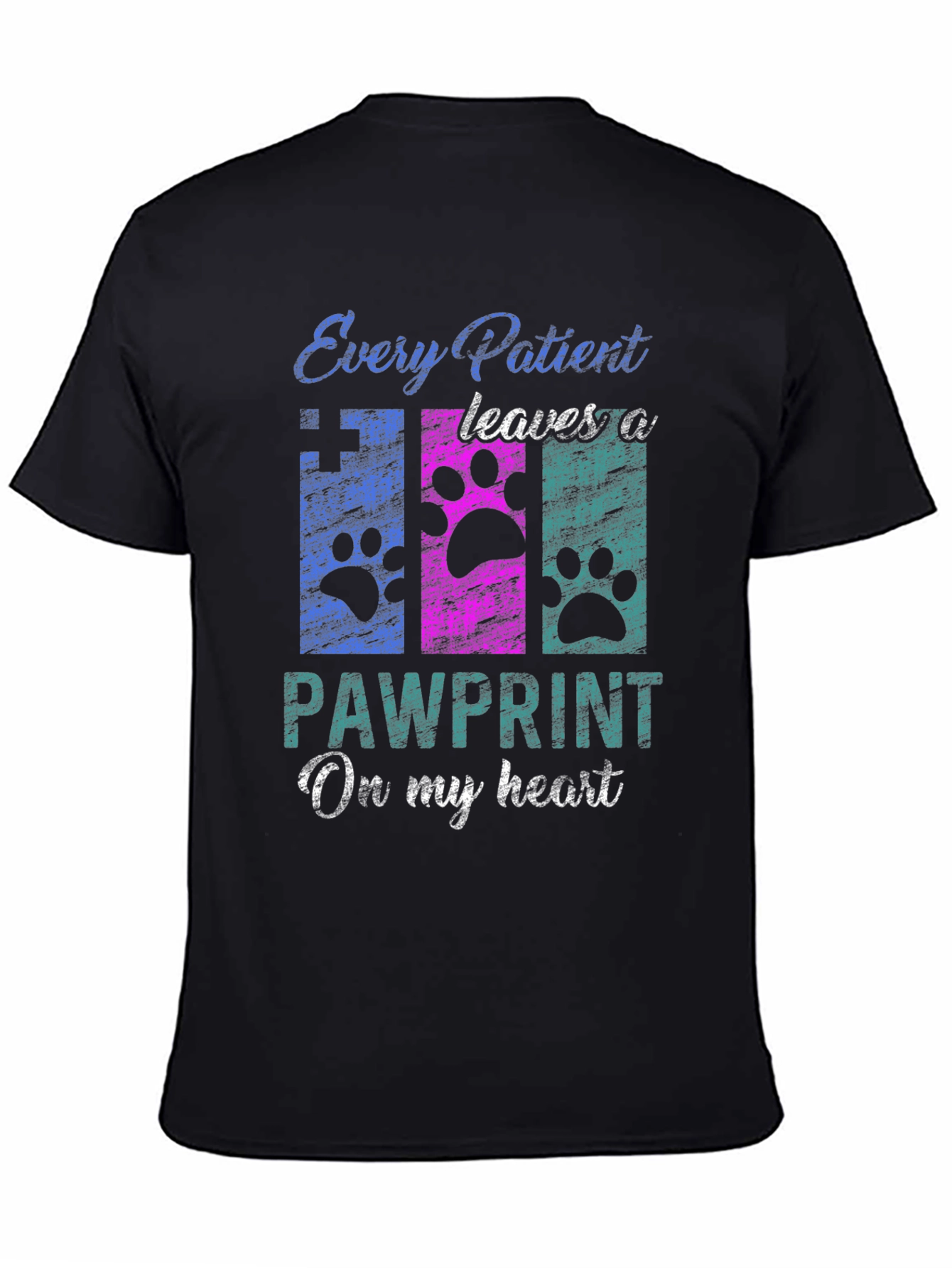 Pawprint Heart T-Shirt - Veterinary Love!