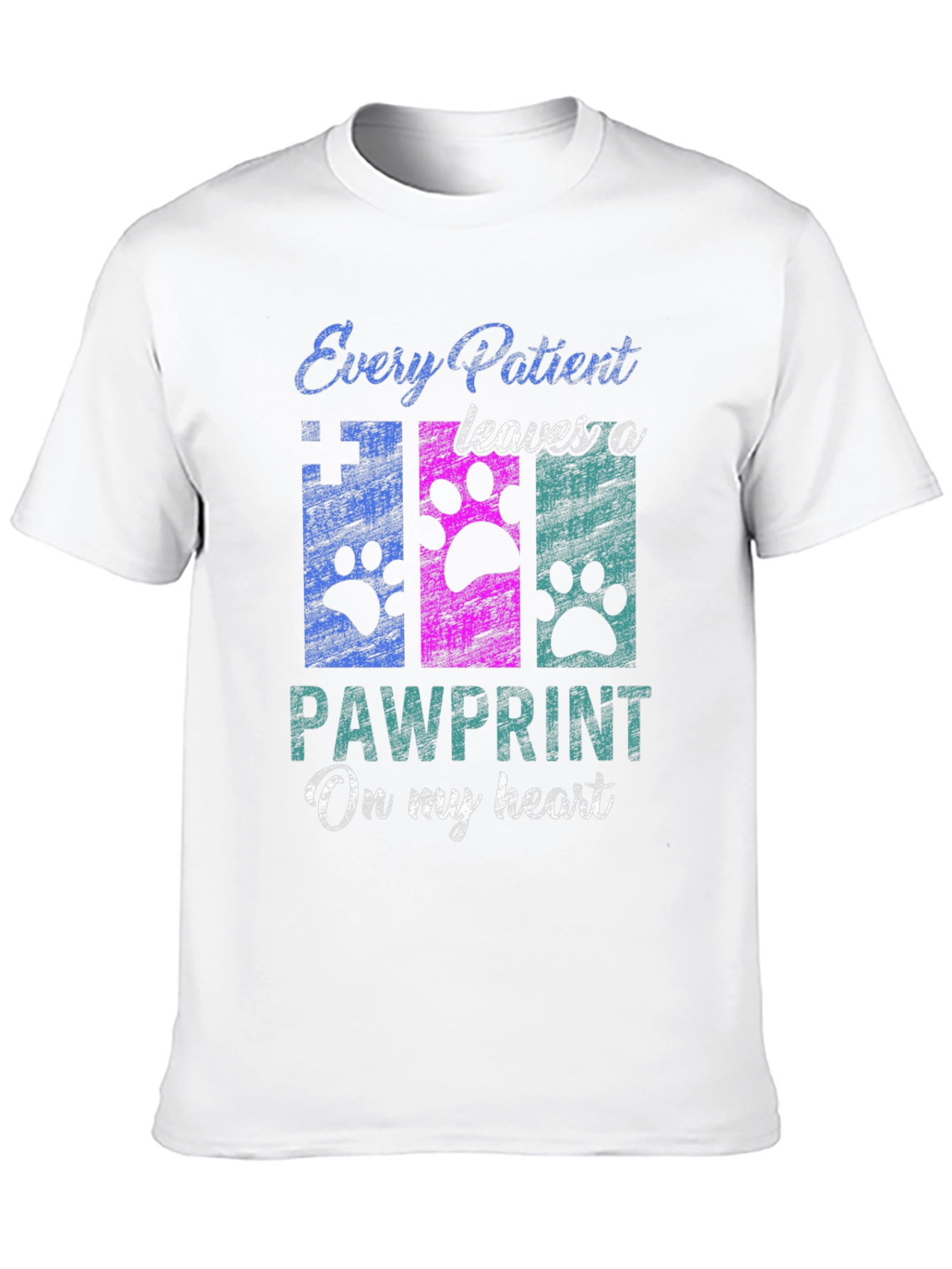 Pawprint Heart T-Shirt - Veterinary Love!