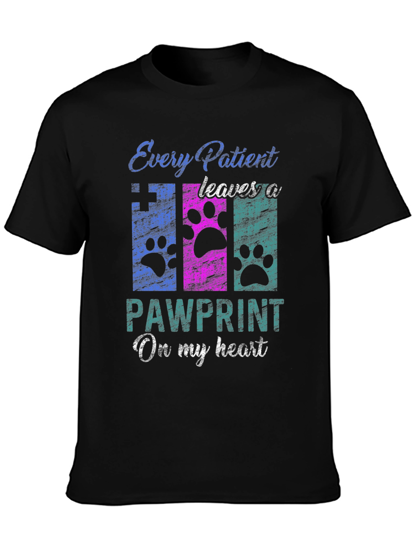 Pawprint Heart T-Shirt - Veterinary Love!