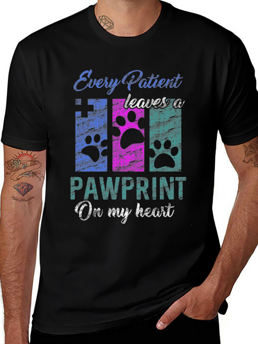 Pawprint Heart T-Shirt - Veterinary Love!