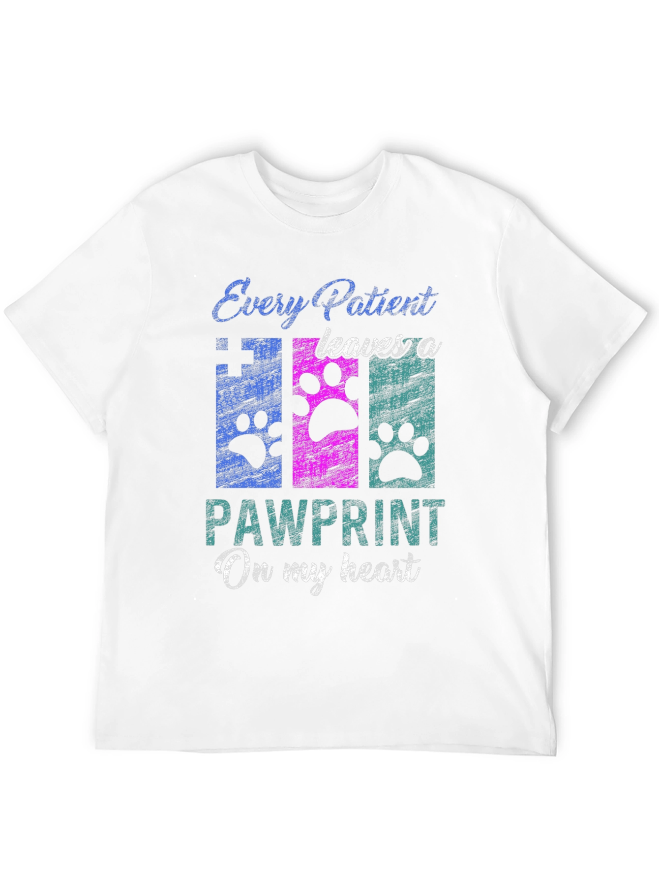Pawprint Heart T-Shirt - Veterinary Love!