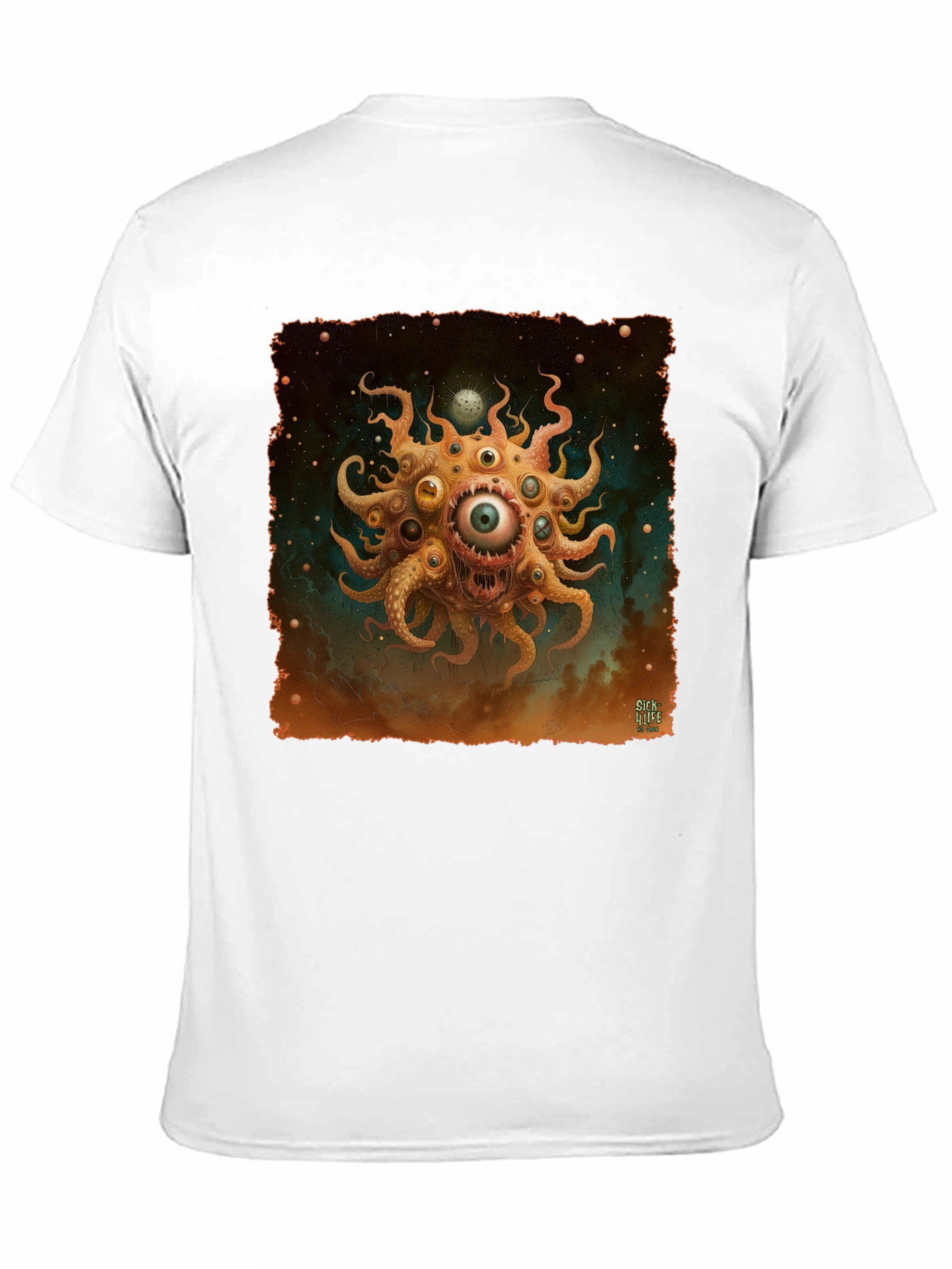 Eye Monster Graphic Tee - Black Cotton T-Shirt