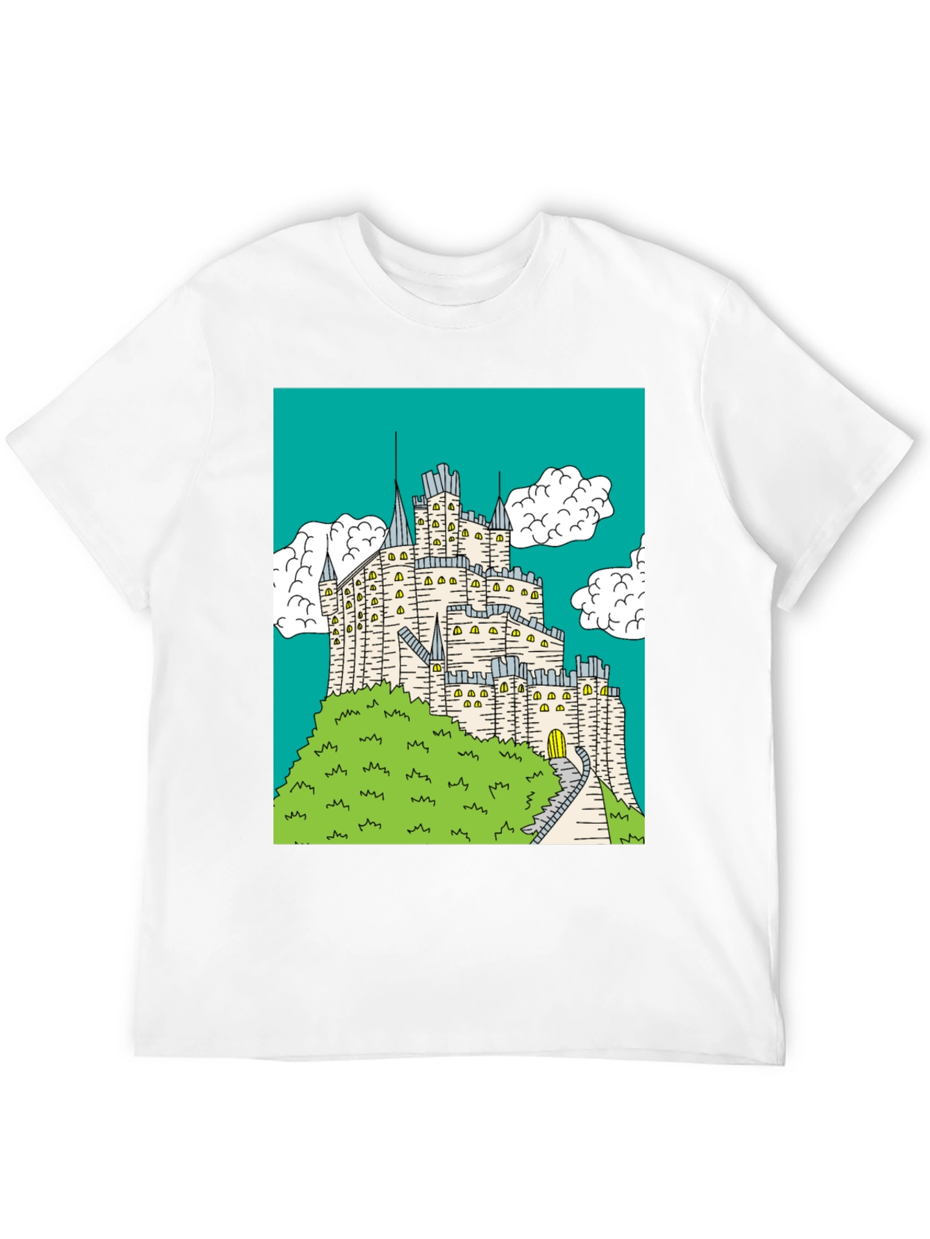 Castle Graphic Print Crew Neck T-Shirt
