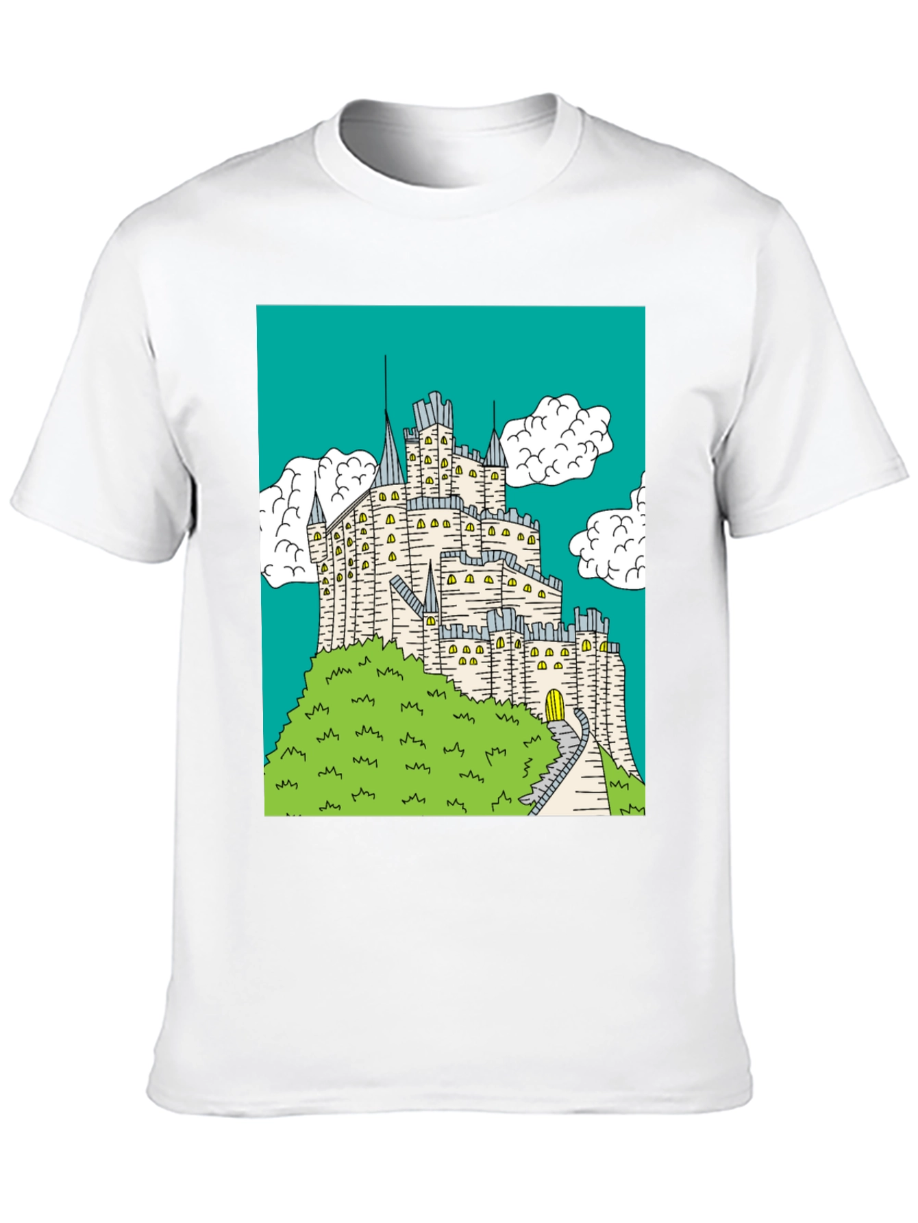 Castle Graphic Print Crew Neck T-Shirt