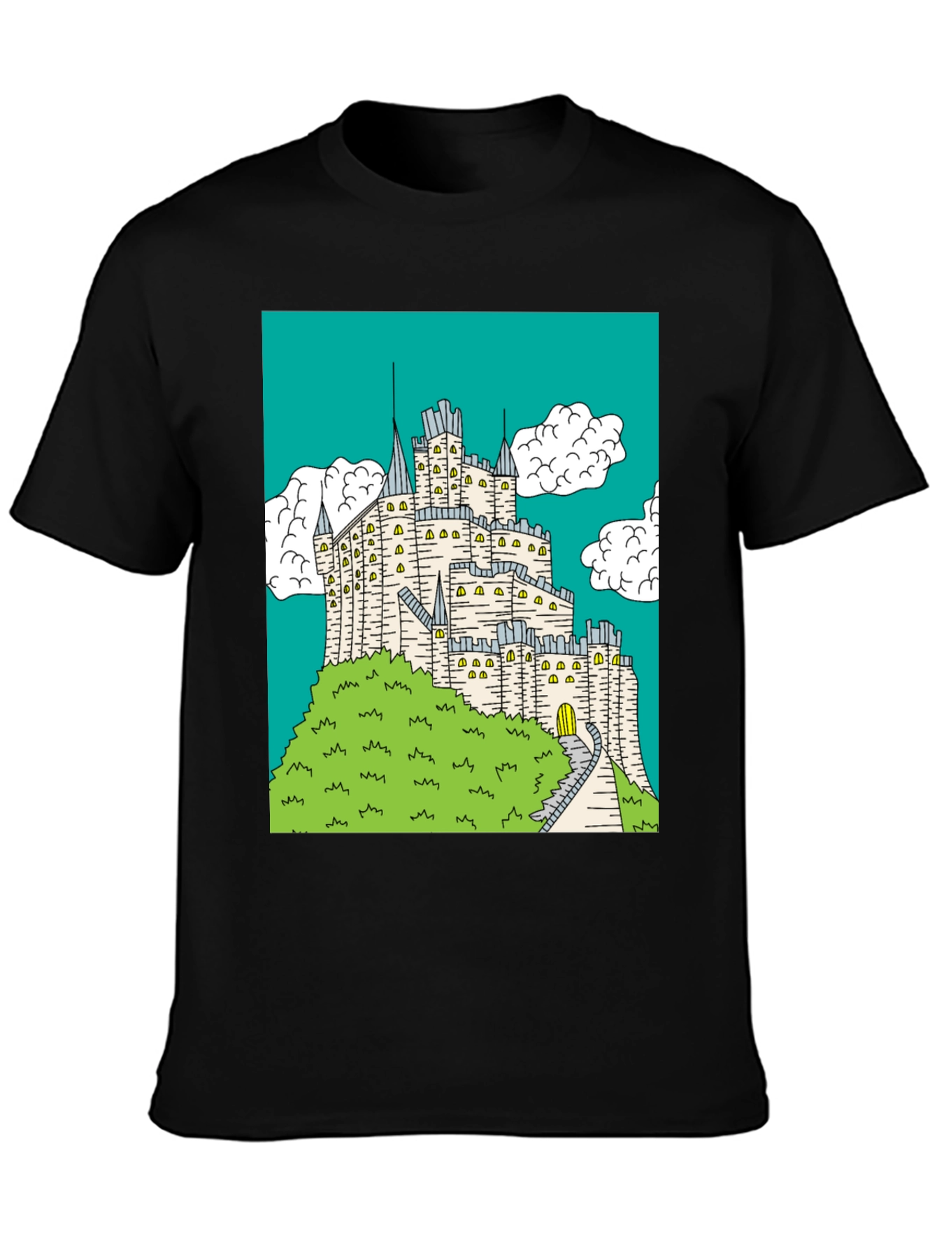 Castle Graphic Print Crew Neck T-Shirt
