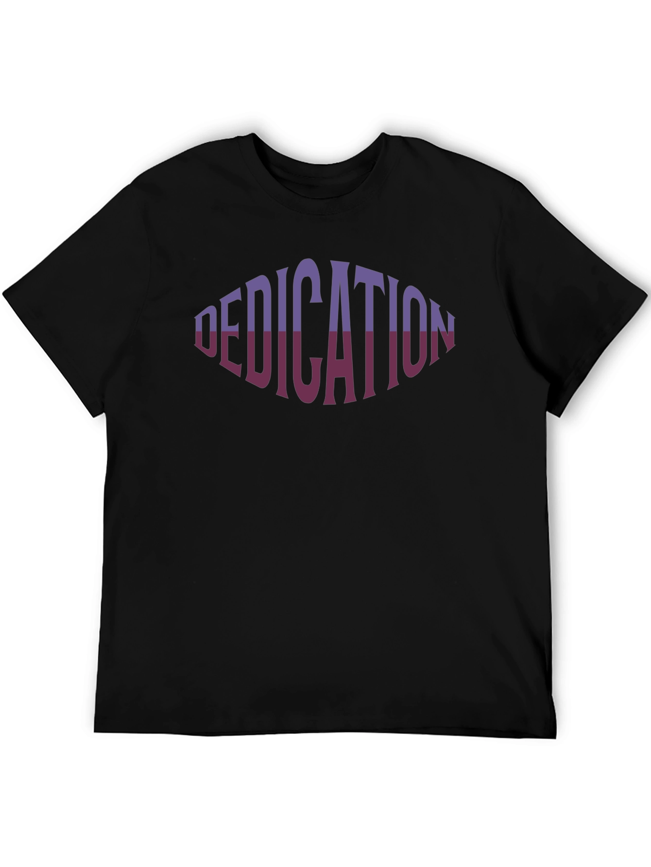 Dedication Graphic Print Black T-Shirt