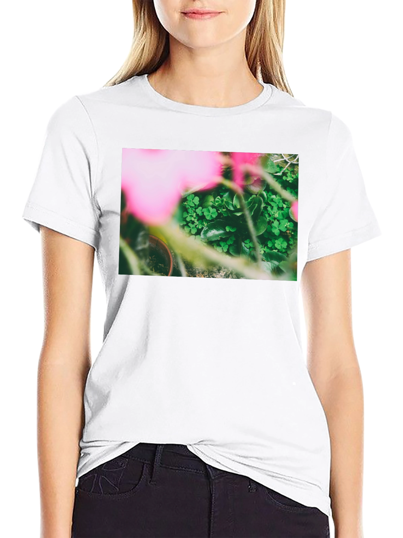 Clover Garden Graphic Tee - Stylish Comfort
