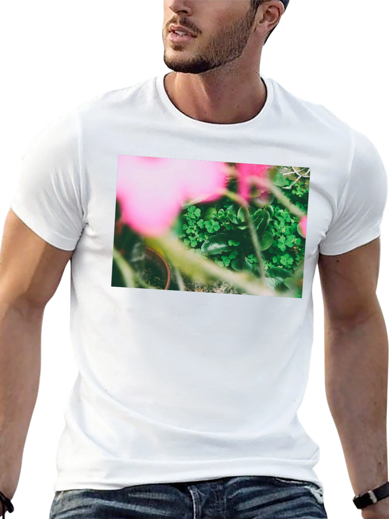 Clover Garden Graphic Tee - Stylish Comfort