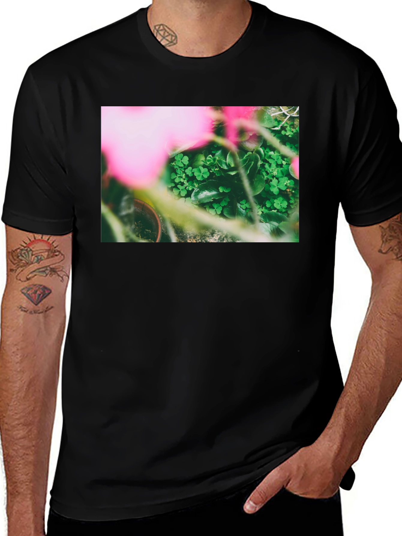 Clover Garden Graphic Tee - Stylish Comfort