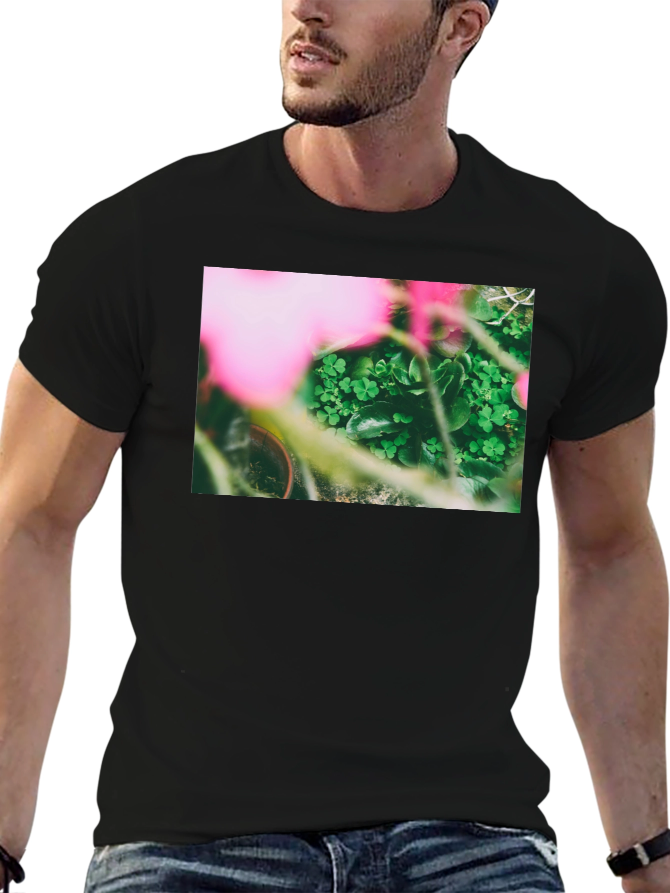 Clover Garden Graphic Tee - Stylish Comfort
