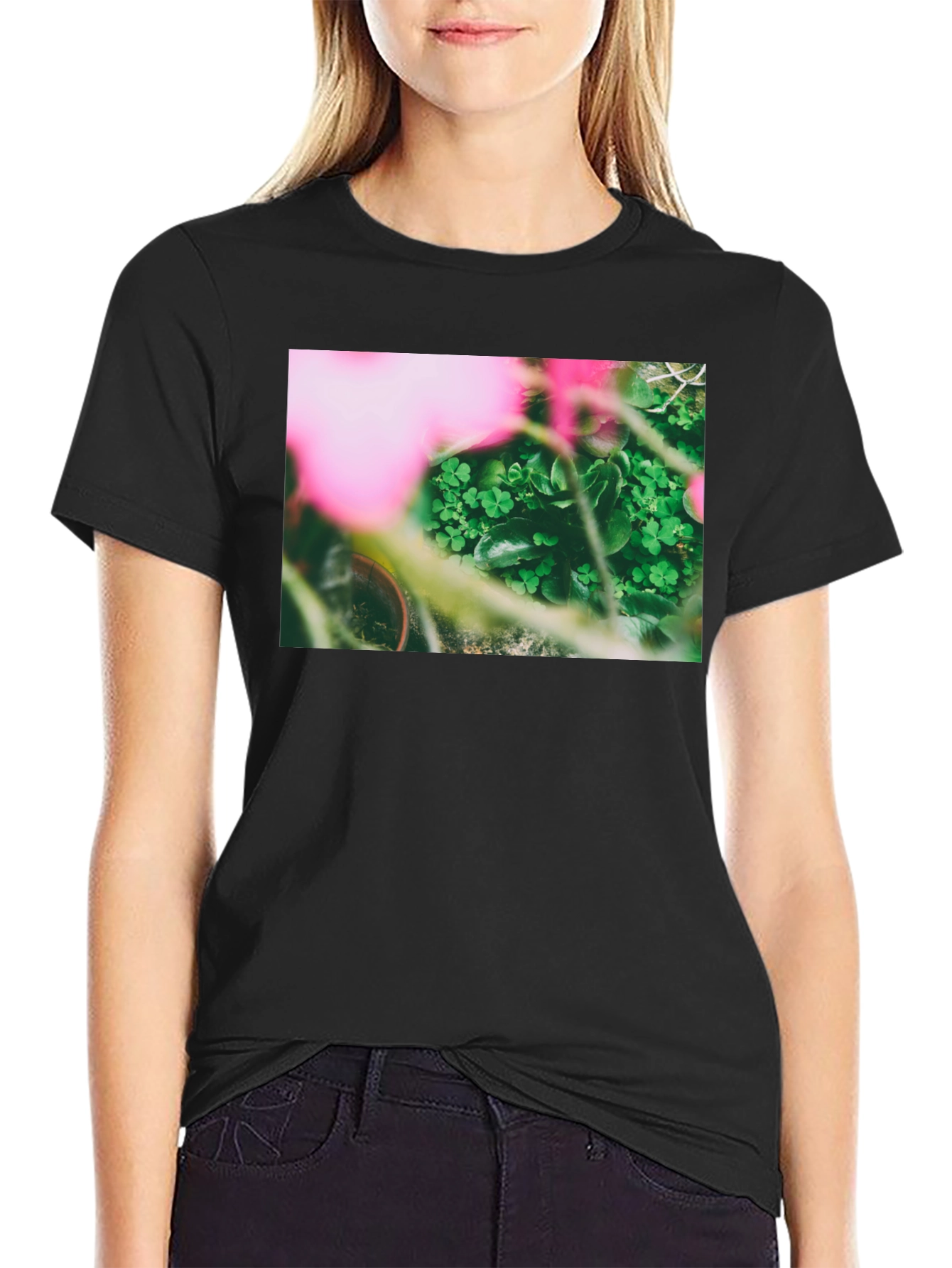 Clover Garden Graphic Tee - Stylish Comfort