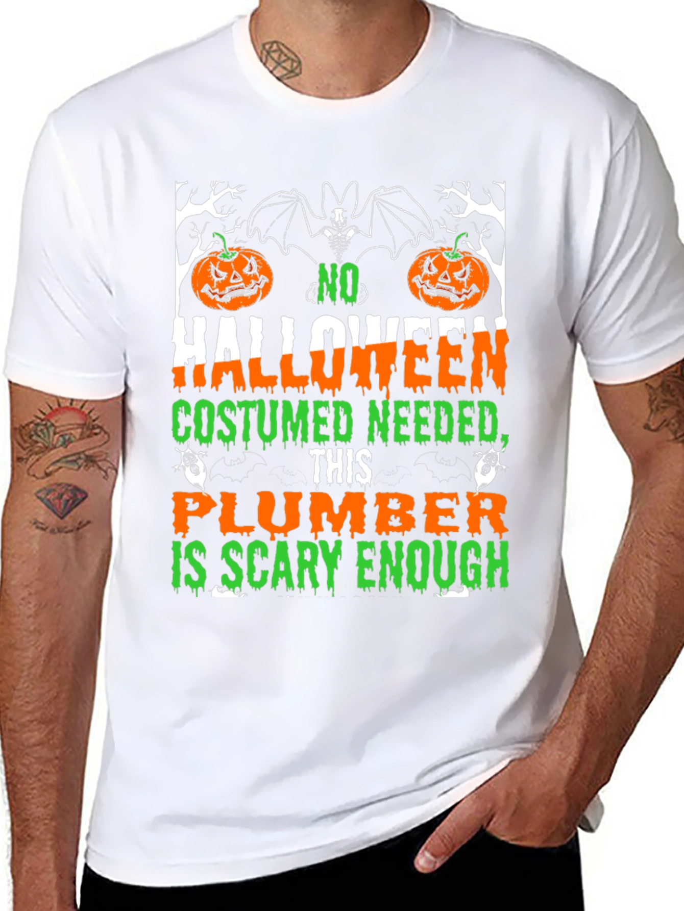 Halloween Plumber T-Shirt: No Costume Needed!