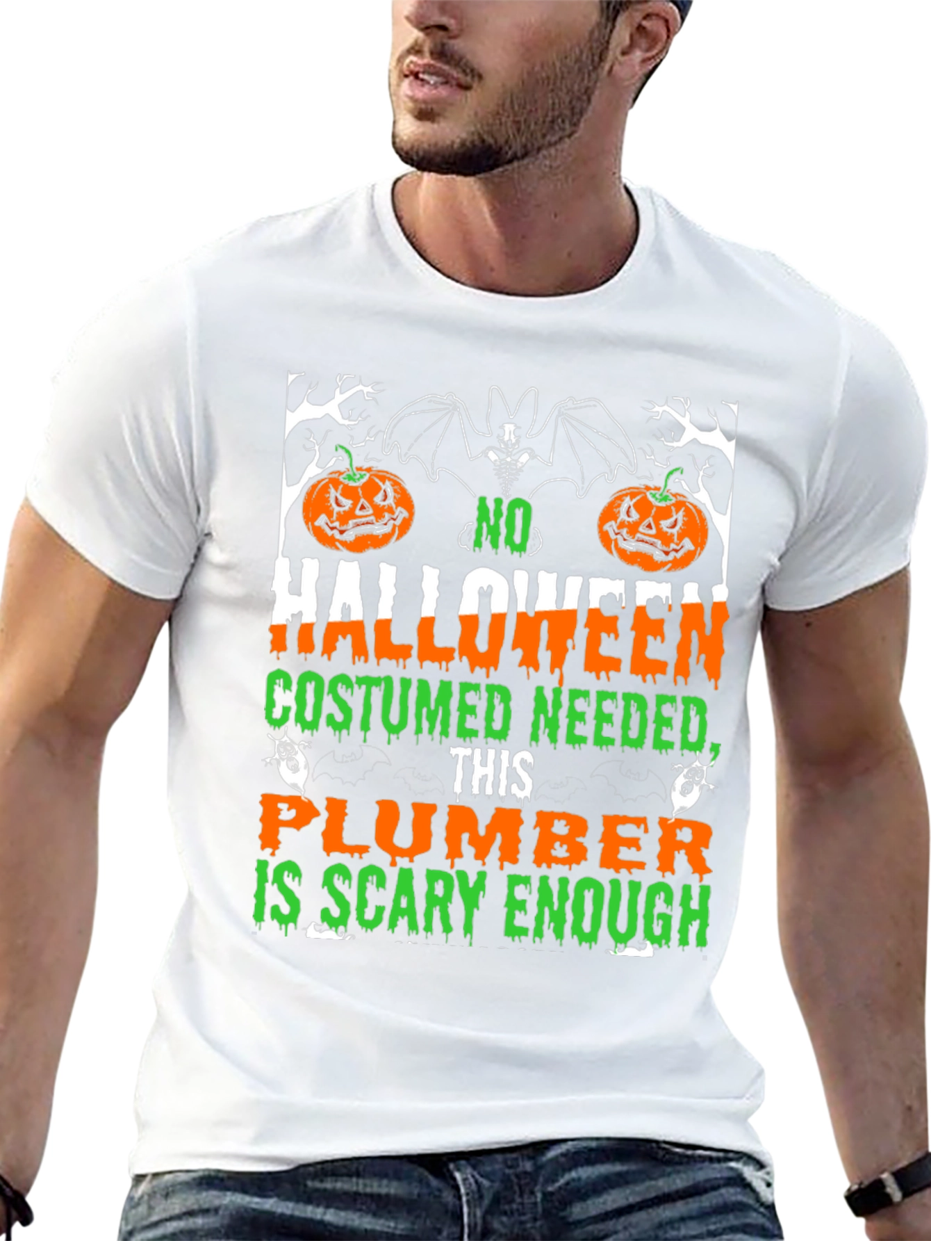 Halloween Plumber T-Shirt: No Costume Needed!