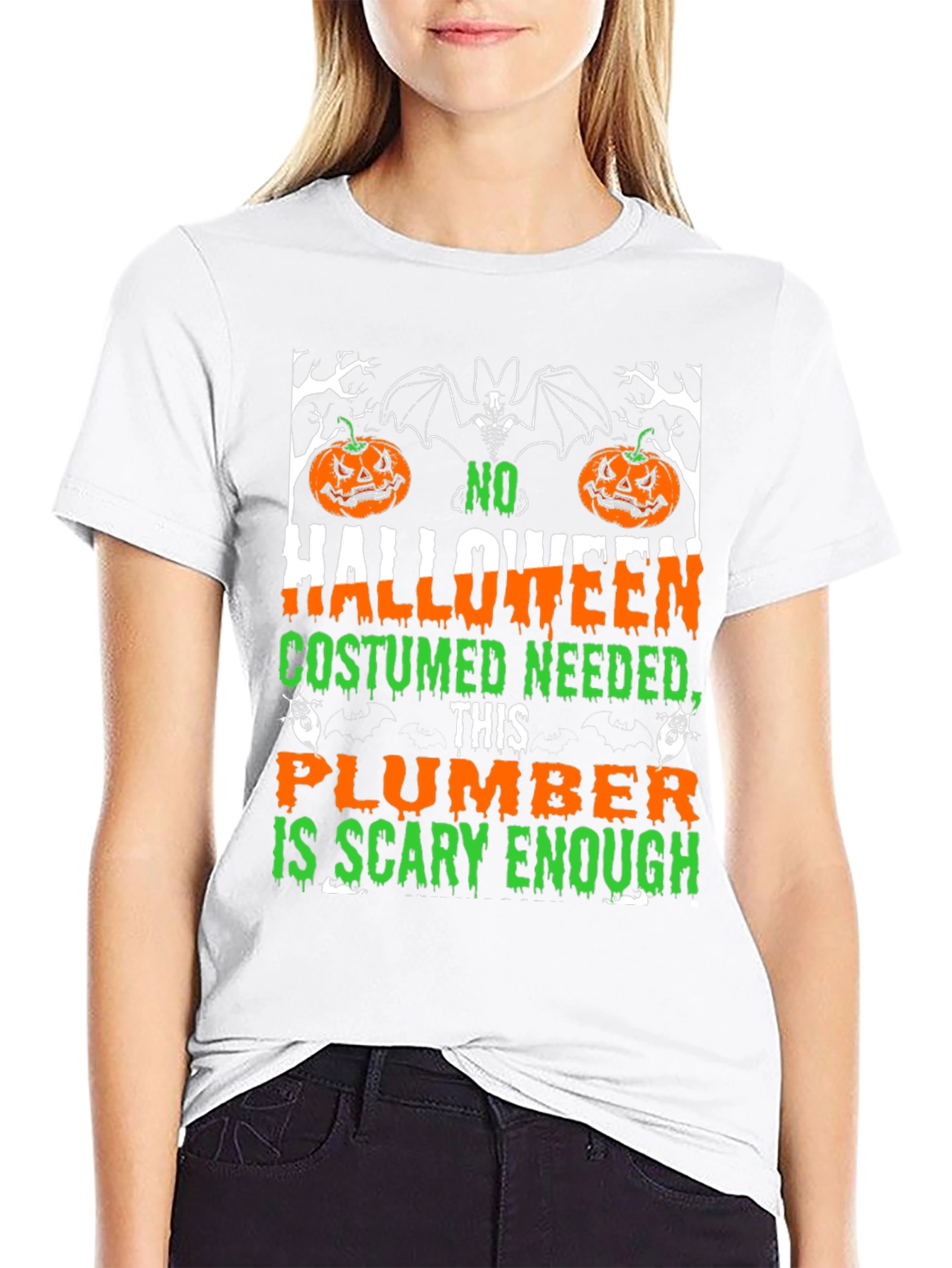 Halloween Plumber T-Shirt: No Costume Needed!