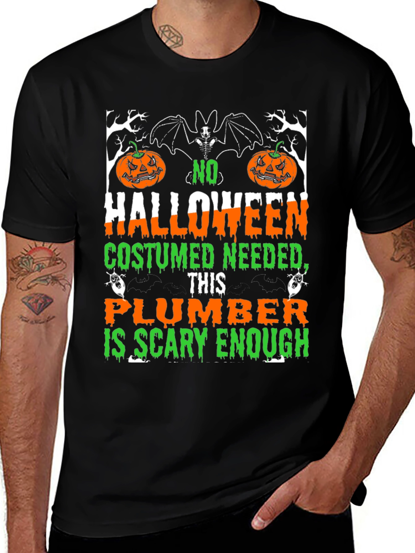 Halloween Plumber T-Shirt: No Costume Needed!