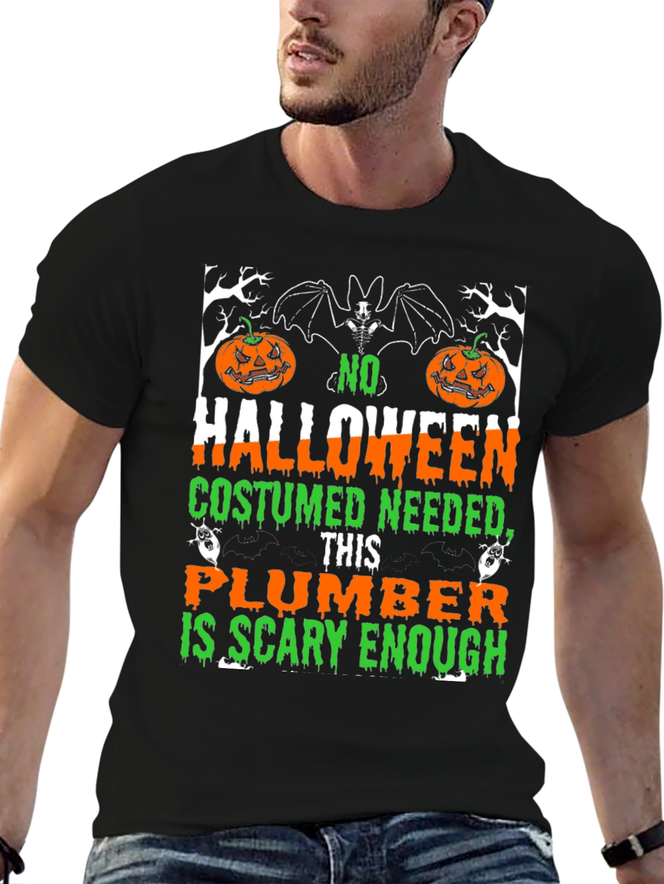 Halloween Plumber T-Shirt: No Costume Needed!