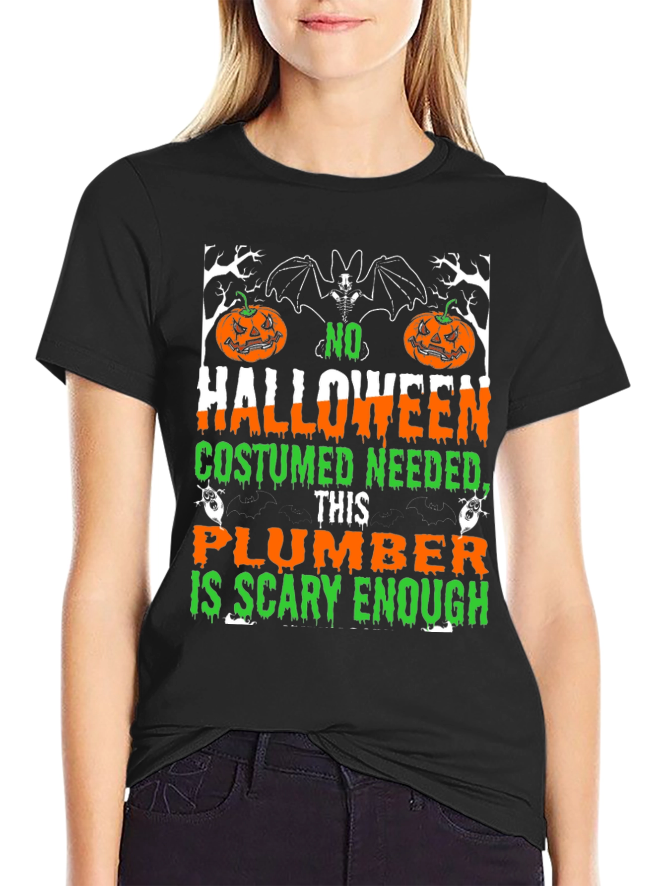 Halloween Plumber T-Shirt: No Costume Needed!