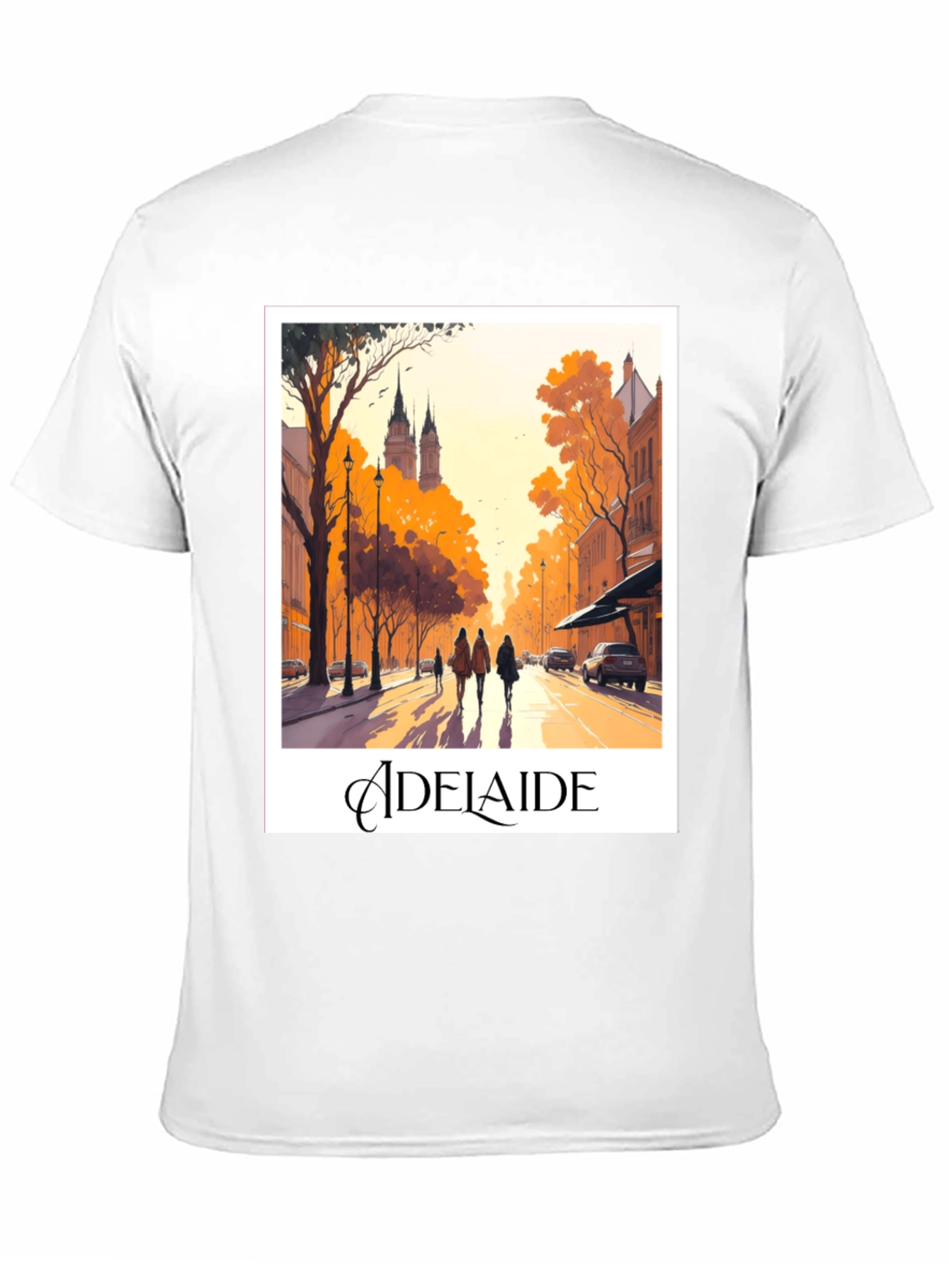 Adelaide Cityscape Black T-Shirt