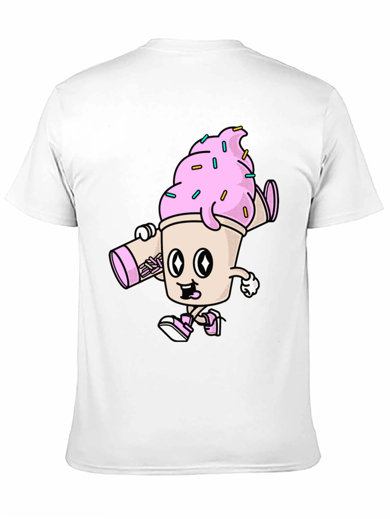 Cartoon Ice Cream Character Graphic Tee