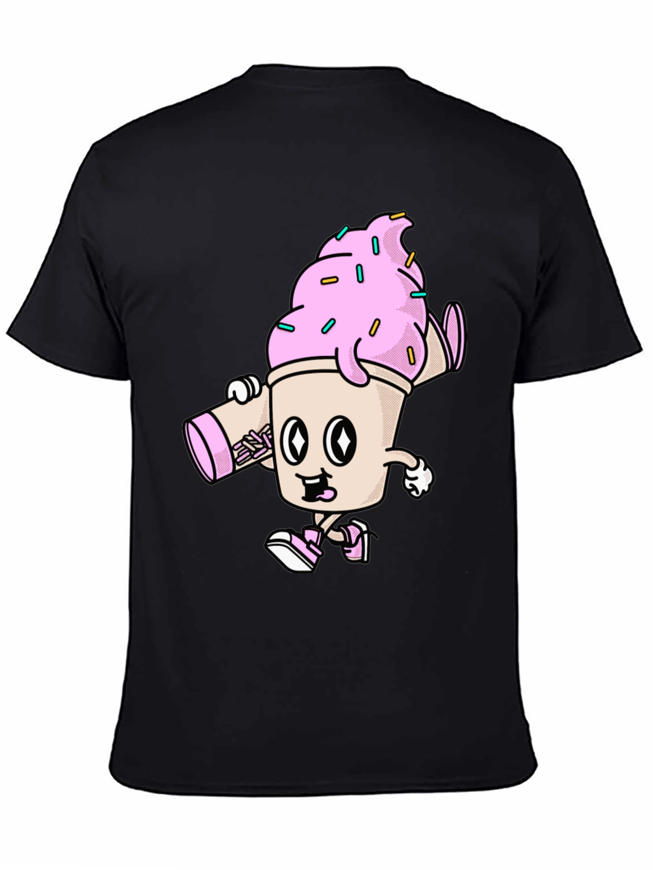 Cartoon Ice Cream Character Graphic Tee