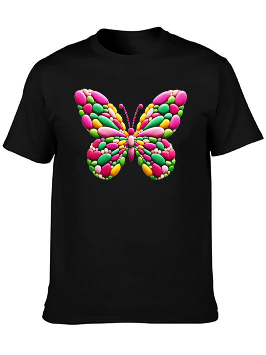 Fun Butterfly Graphic T-Shirt - Colorful Design