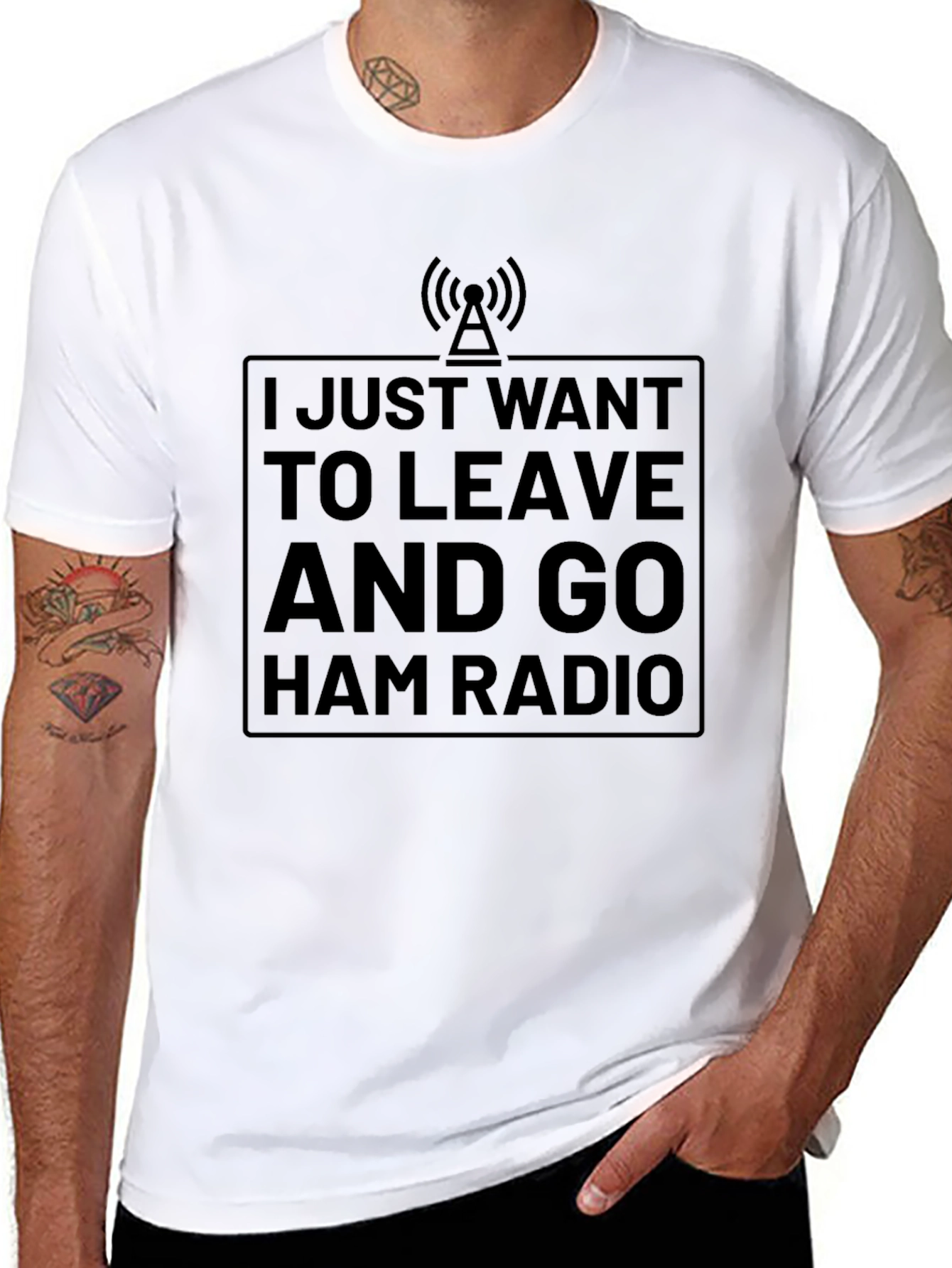 Ham Radio T-Shirt - I Just Want To Leave