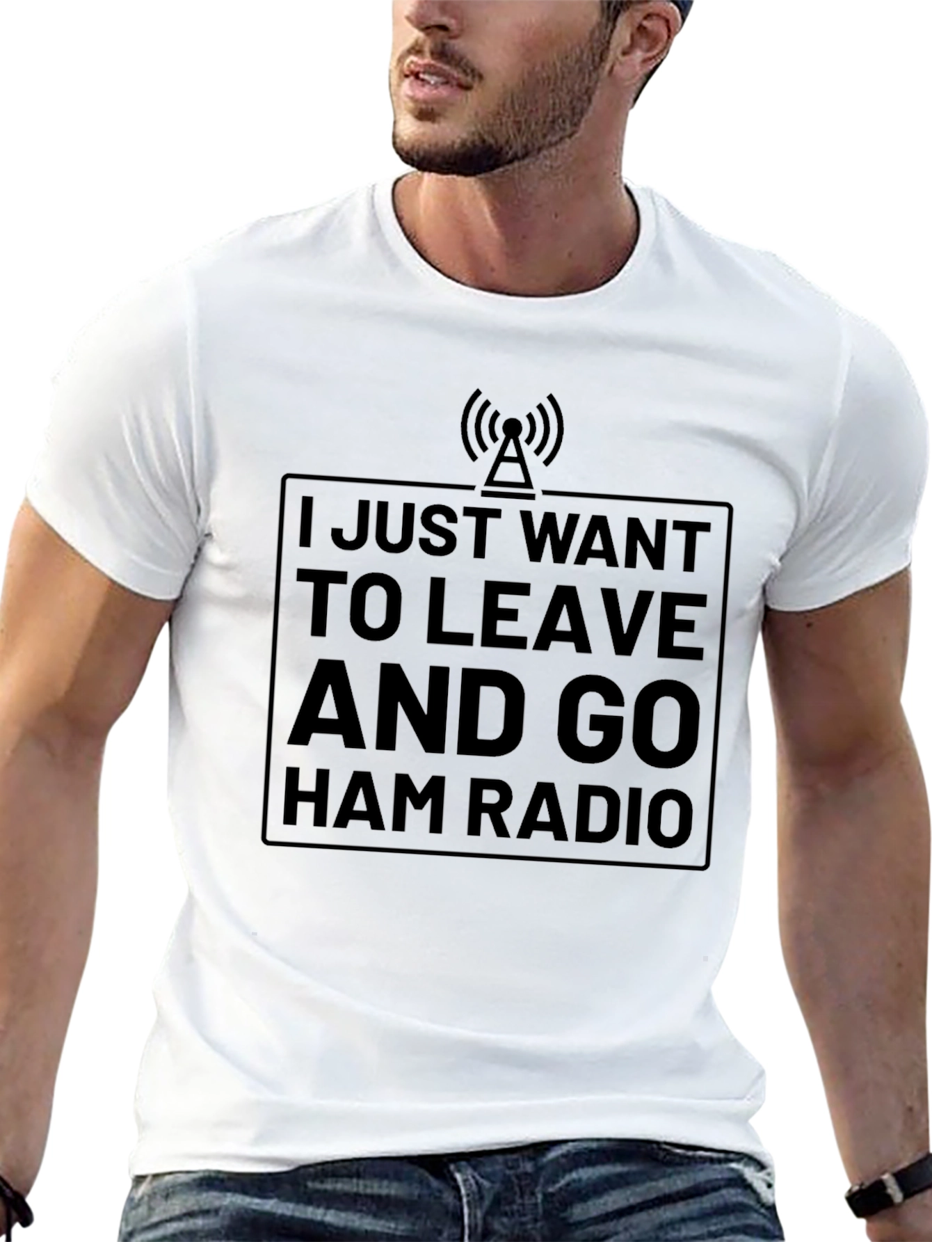 Ham Radio T-Shirt - I Just Want To Leave