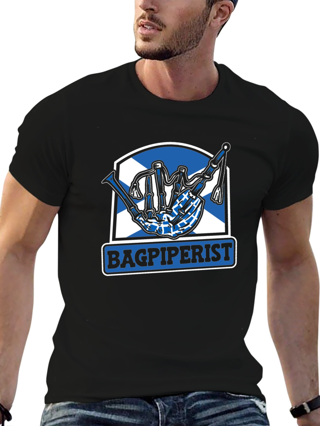 Bagpiperist Graphic T-Shirt - Scotland Pride Tee