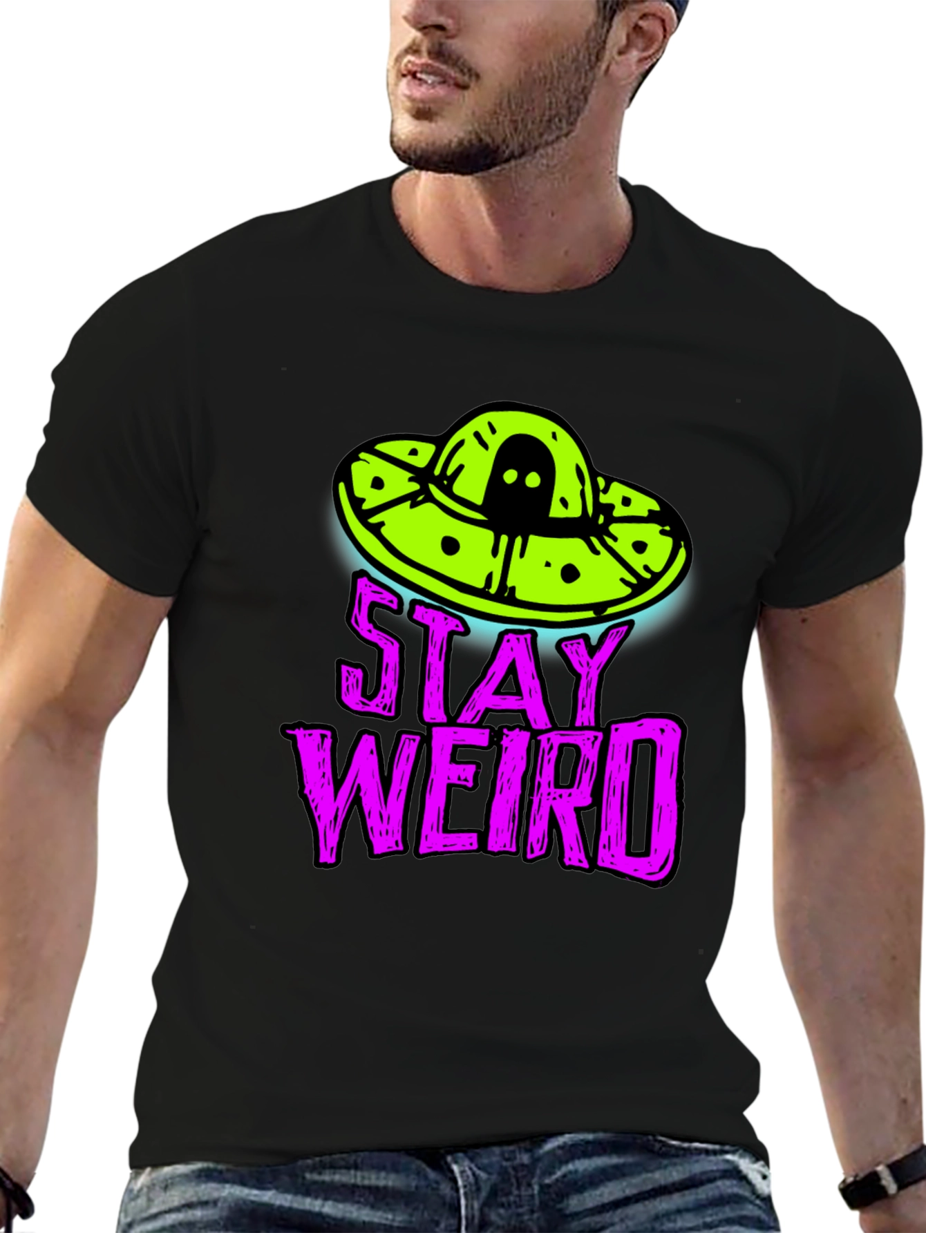 Stay Weird Alien UFO T-Shirt