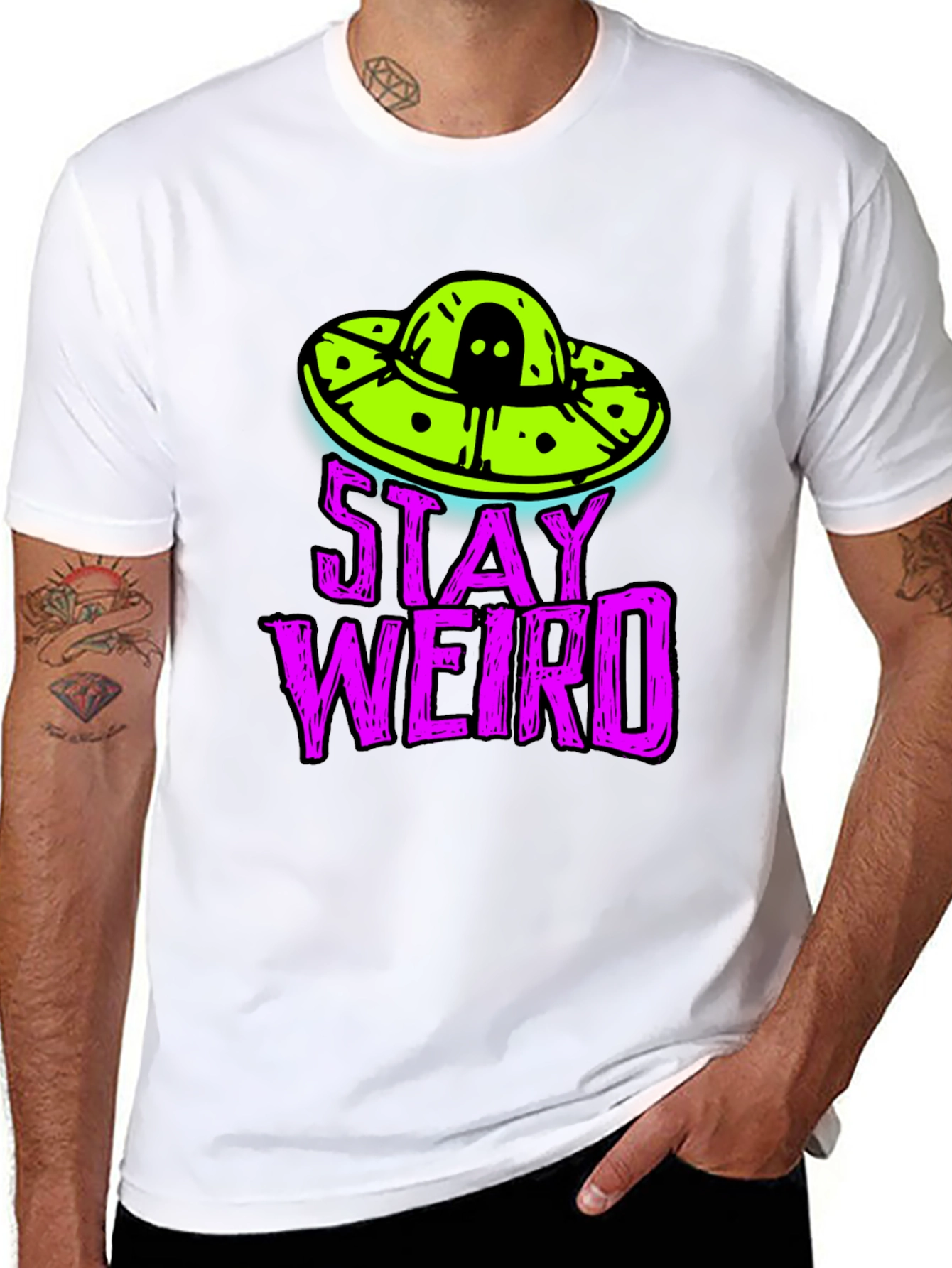 Stay Weird Alien UFO T-Shirt