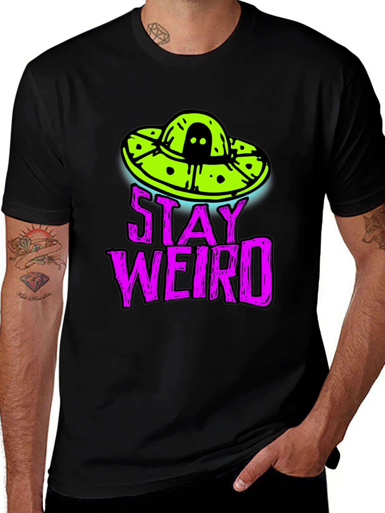 Stay Weird Alien UFO T-Shirt