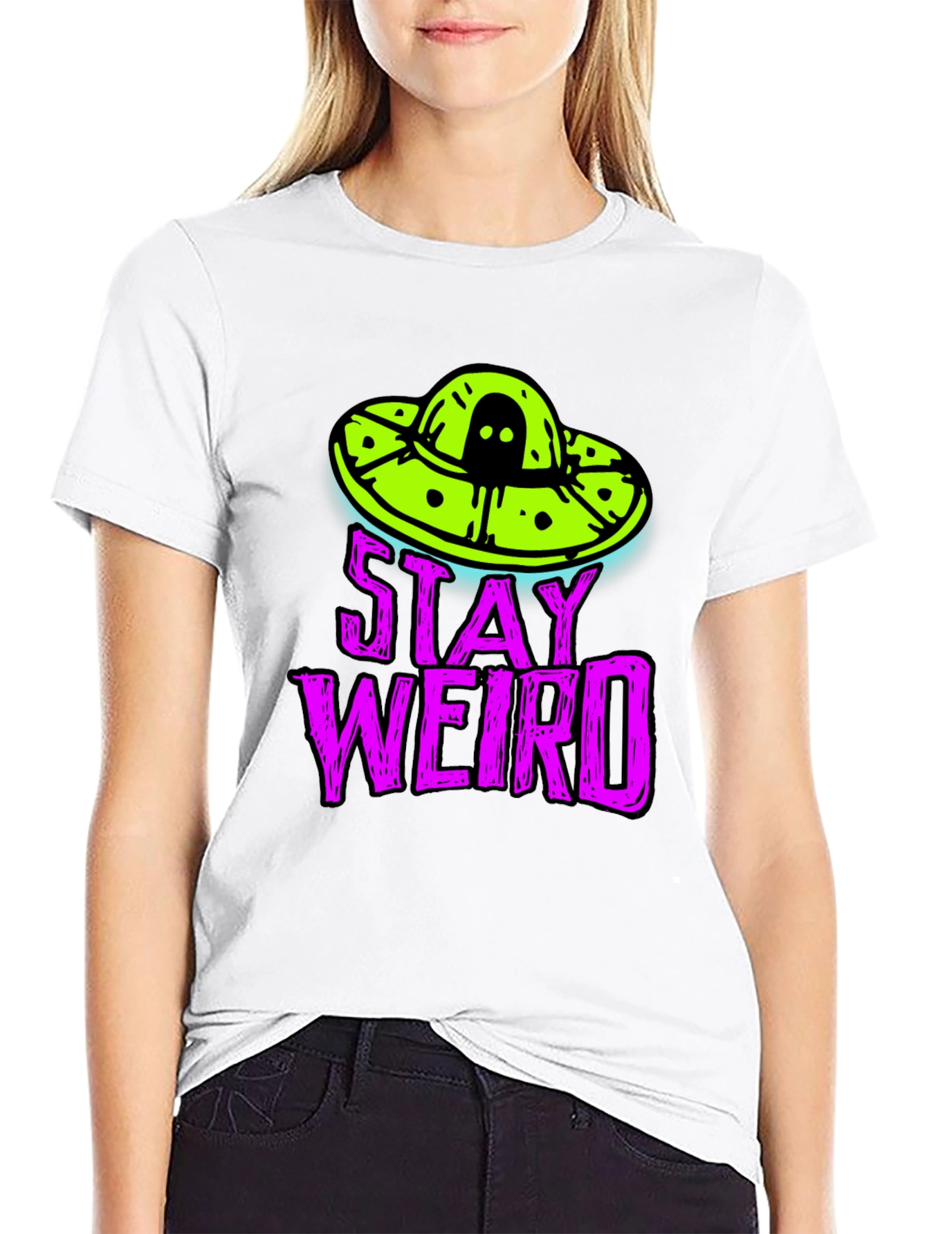 Stay Weird Alien UFO T-Shirt