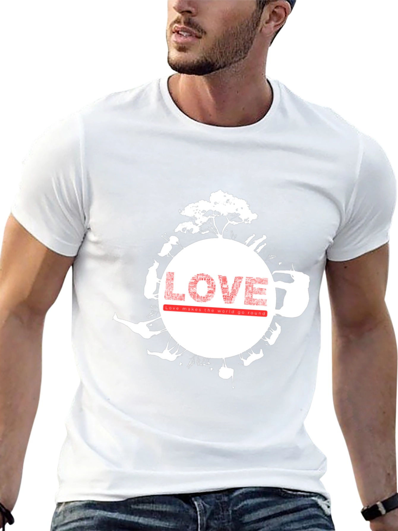 Love Makes the World Go Round Graphic Tee