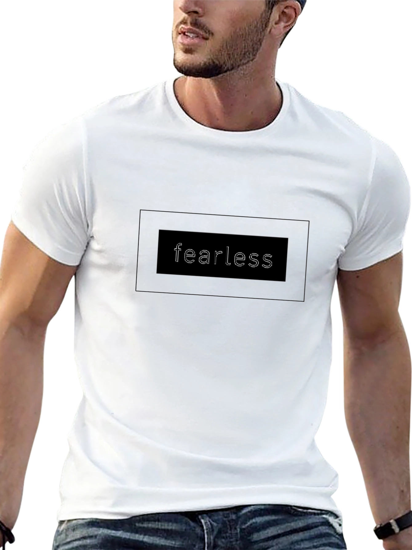 Fearless Black Graphic Tee - Classic Style