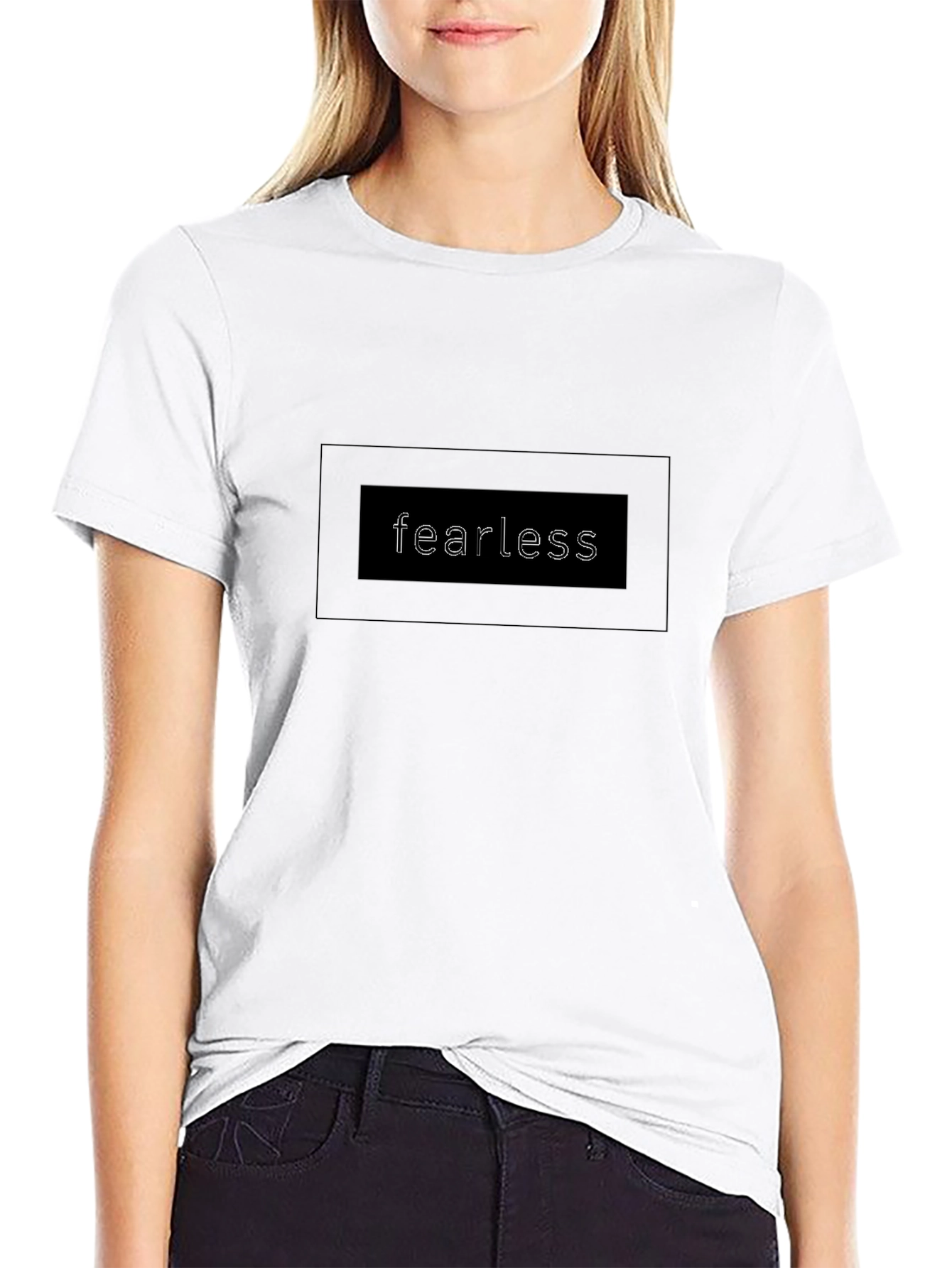 Fearless Black Graphic Tee - Classic Style