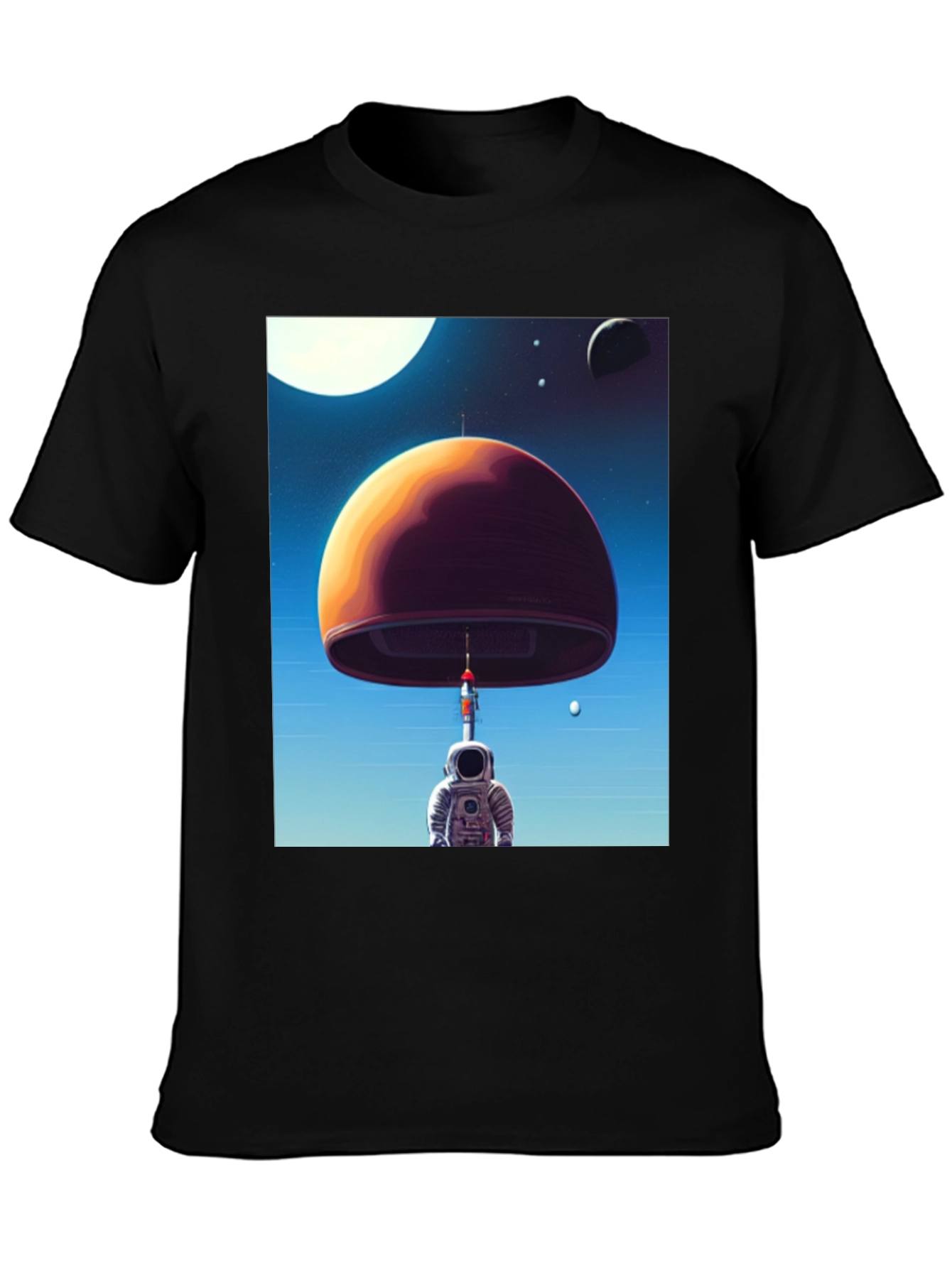 Astronaut & Planet T-Shirt - Space Adventure Tee