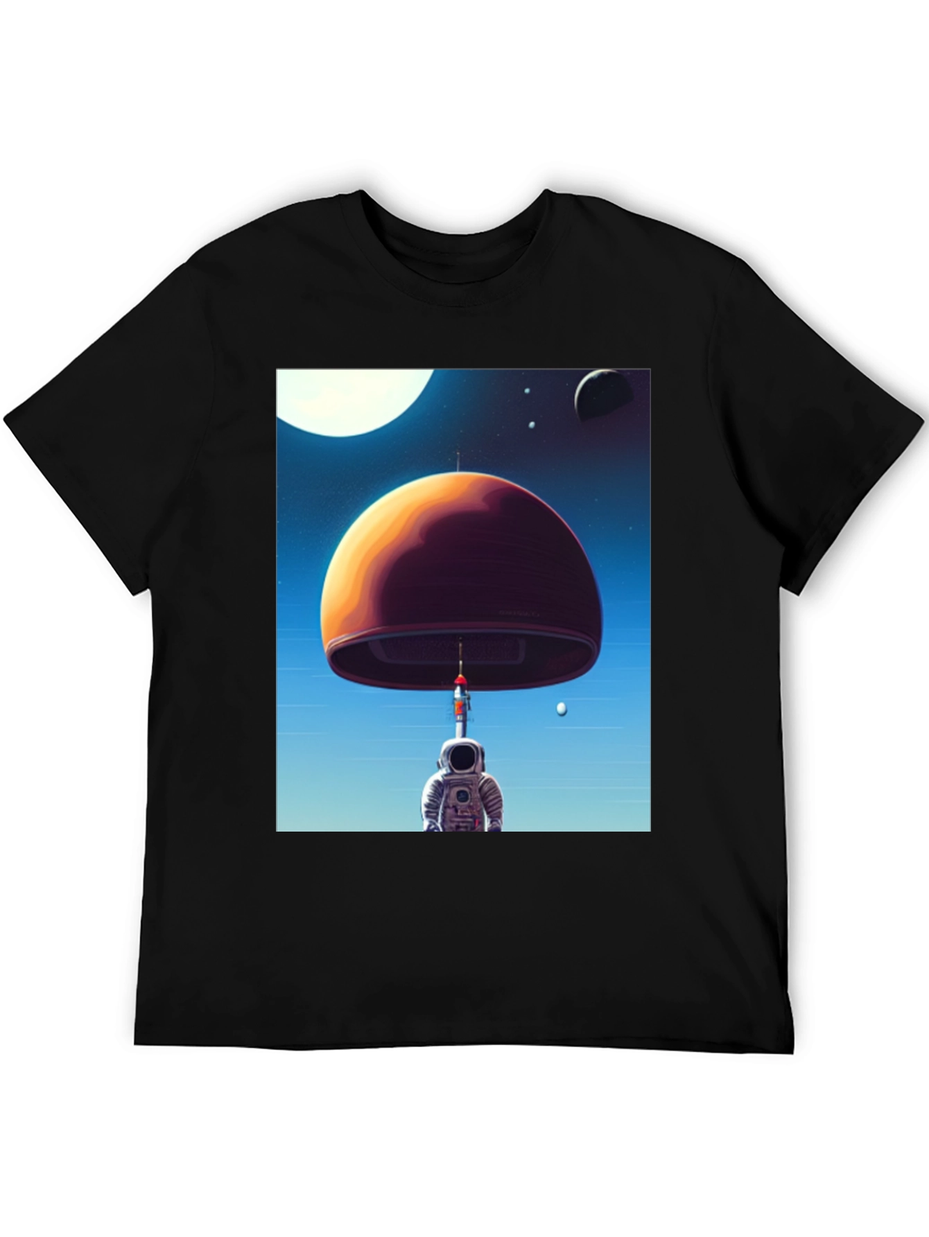 Astronaut & Planet T-Shirt - Space Adventure Tee