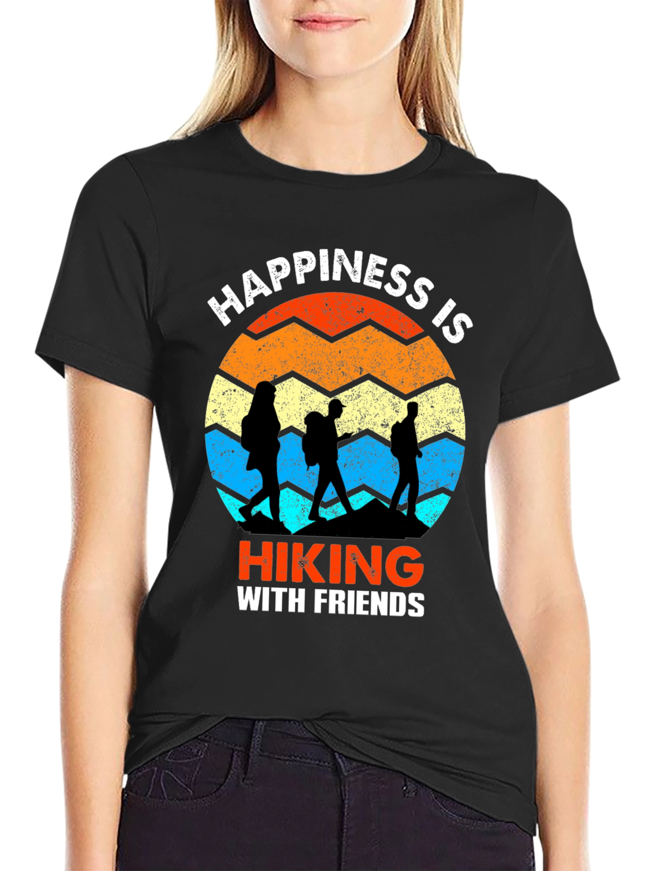 Happiness is Hiking with Friends T-Shirt