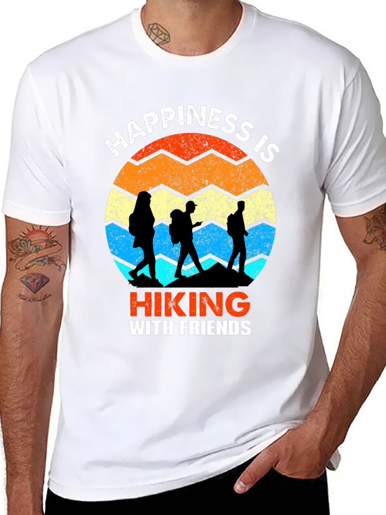 Happiness is Hiking with Friends T-Shirt
