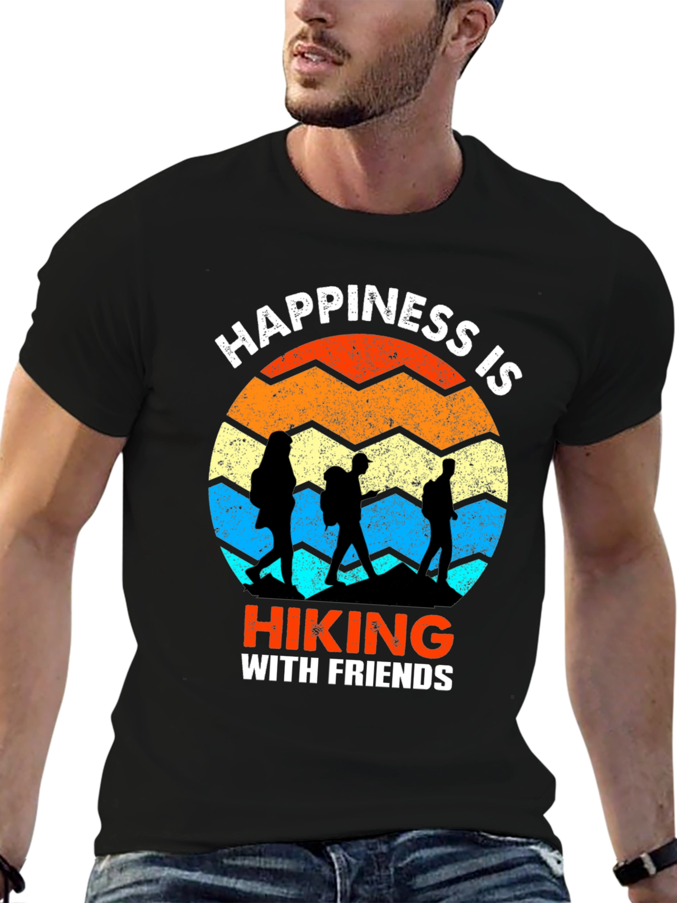 Happiness is Hiking with Friends T-Shirt